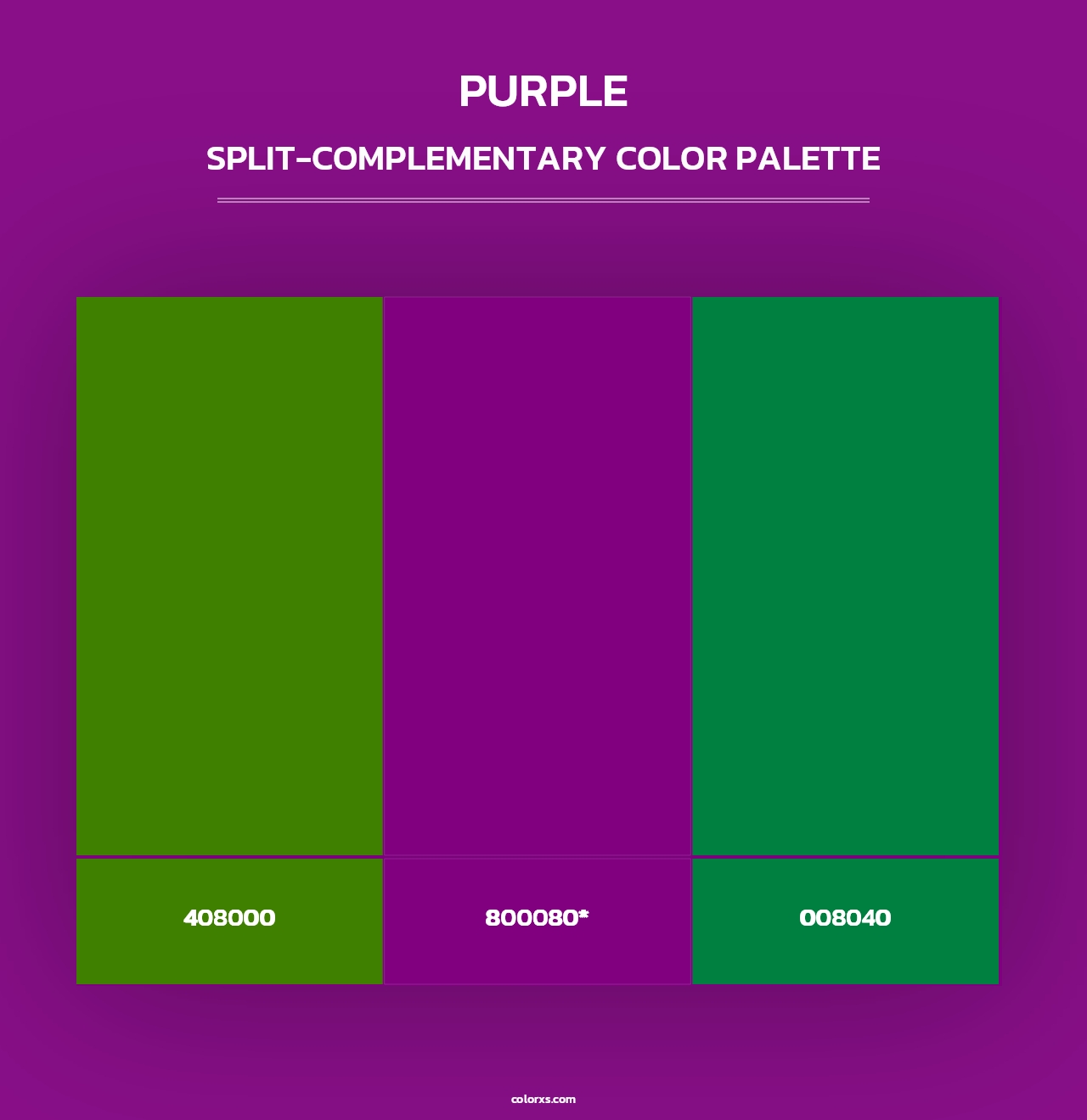 Purple - Split-Complementary Color Palette