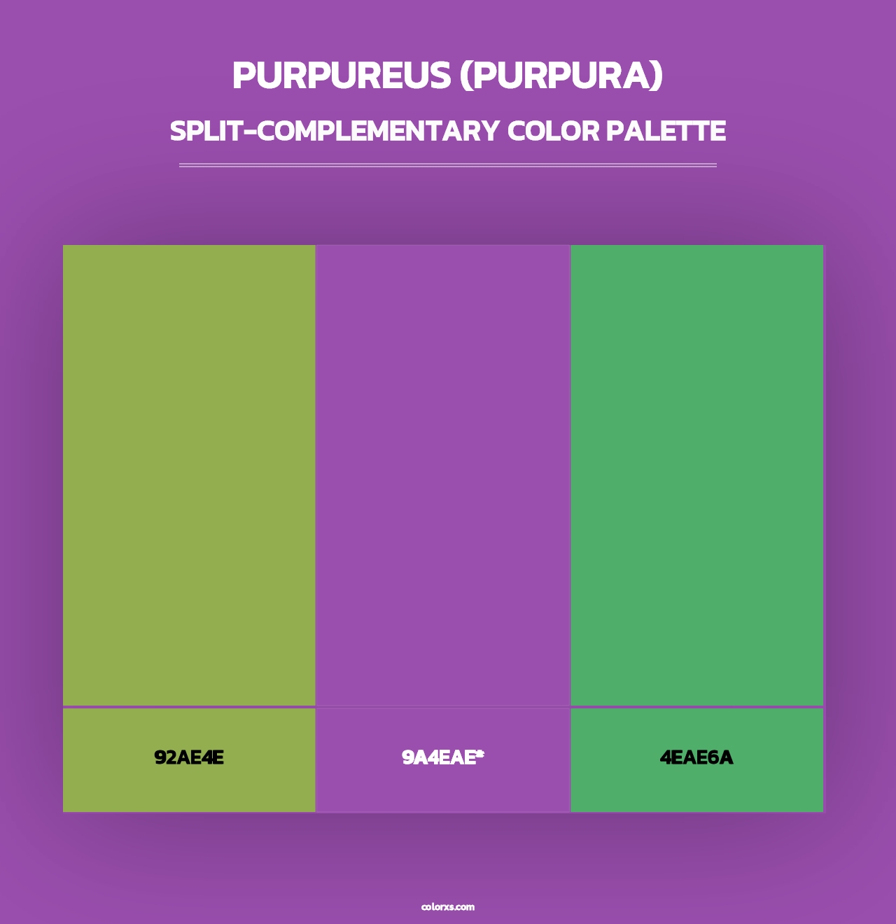 Purpureus (Purpura) - Split-Complementary Color Palette