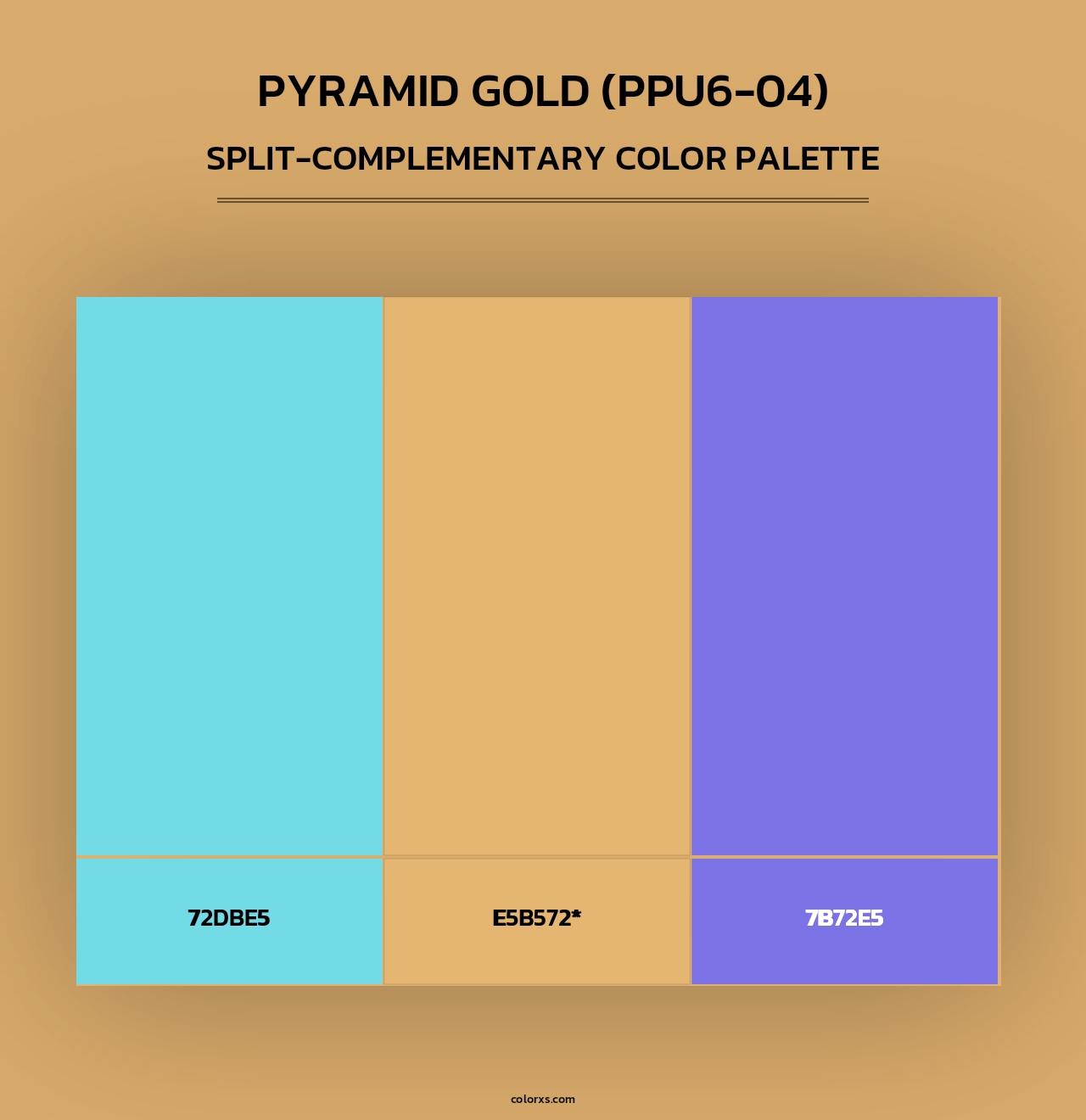 Pyramid Gold (PPU6-04) - Split-Complementary Color Palette
