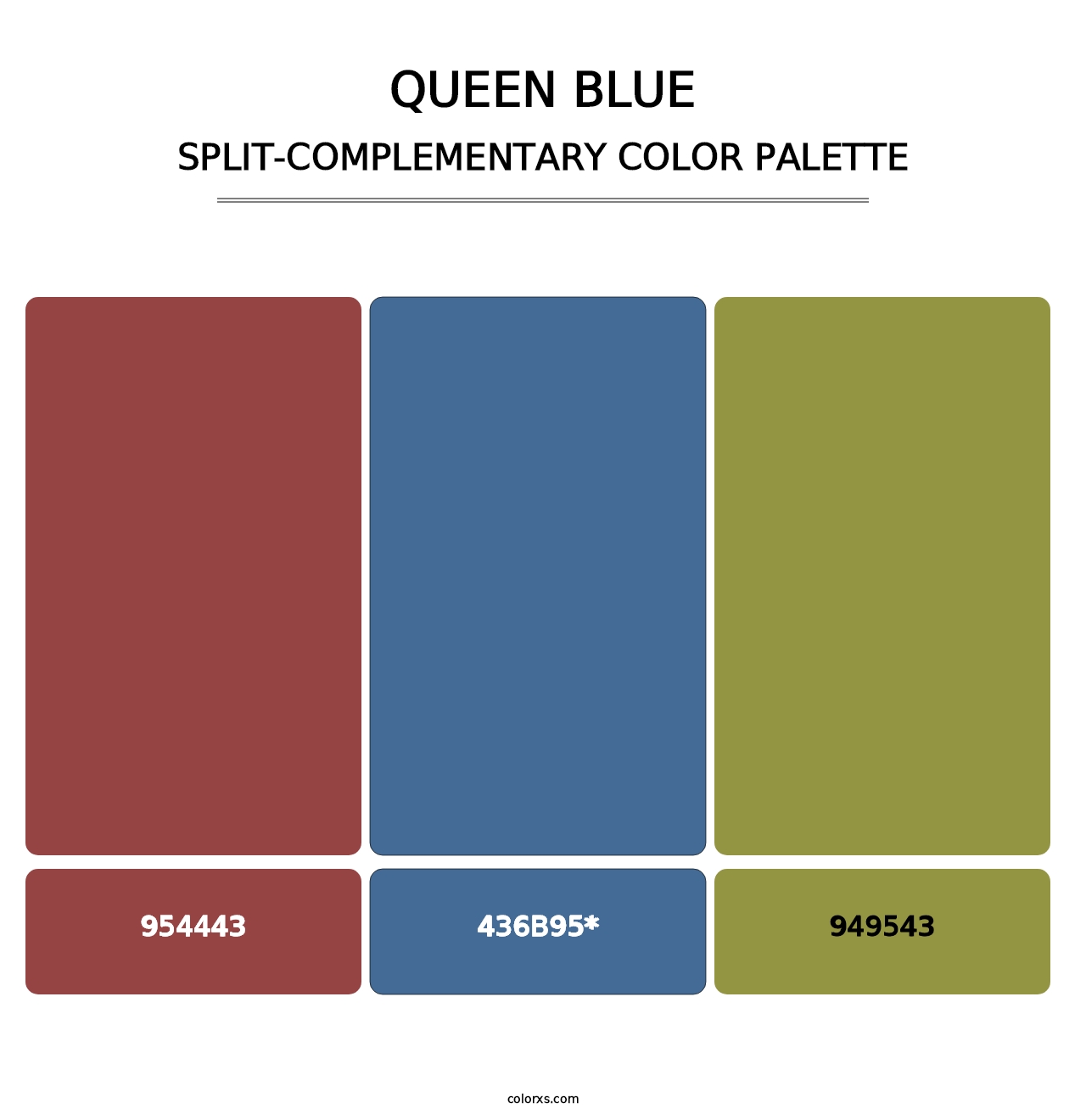 Queen Blue - Split-Complementary Color Palette