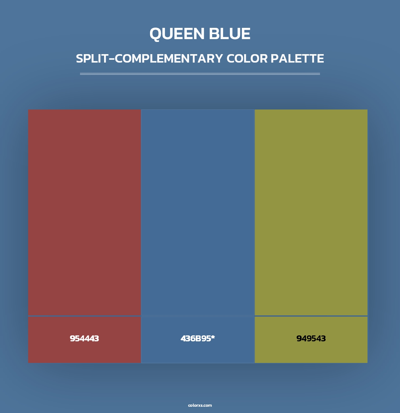 Queen Blue - Split-Complementary Color Palette