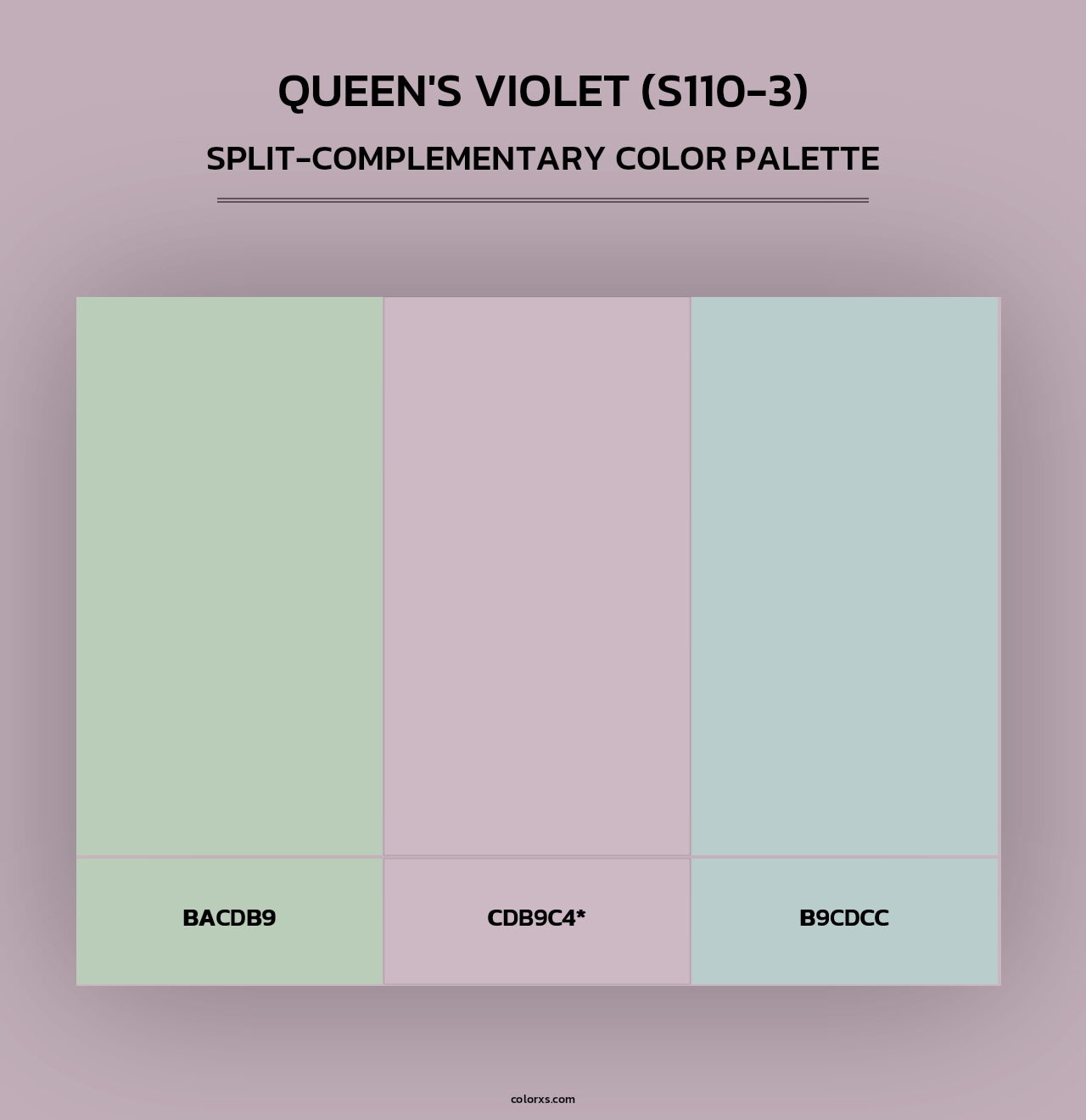 Queen'S Violet (S110-3) - Split-Complementary Color Palette