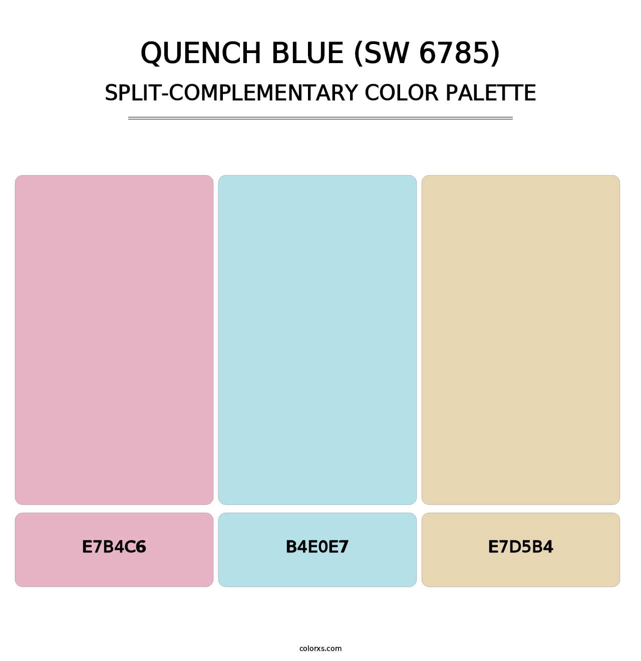 Quench Blue (SW 6785) - Split-Complementary Color Palette