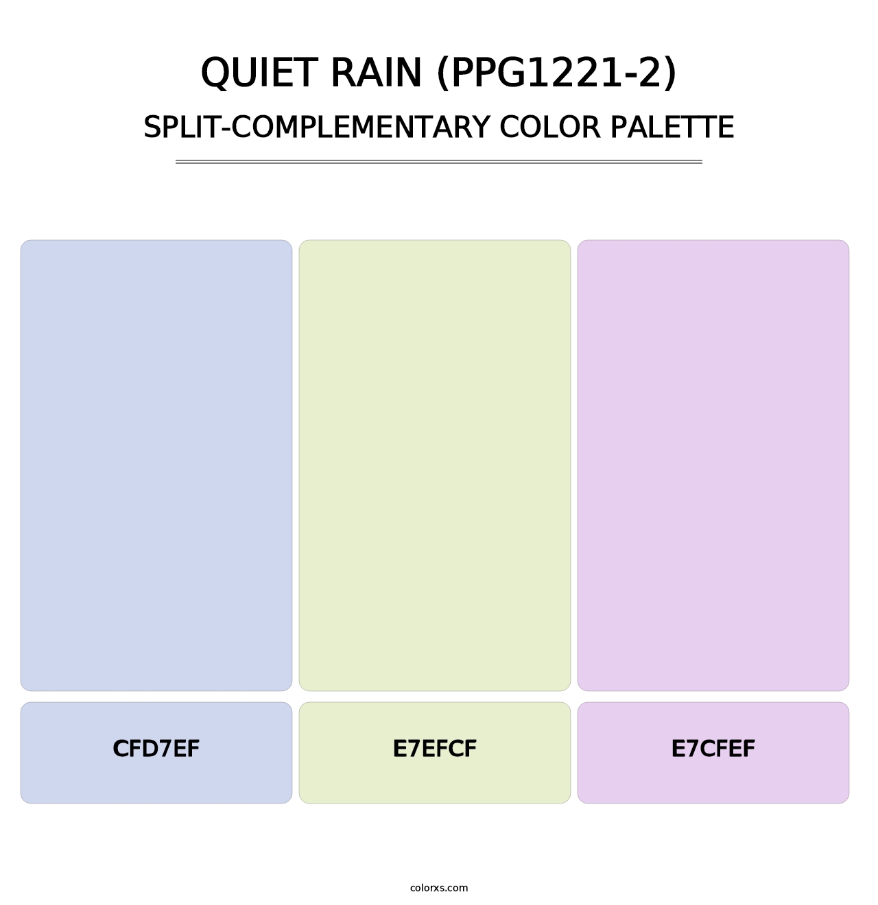 Quiet Rain (PPG1221-2) - Split-Complementary Color Palette