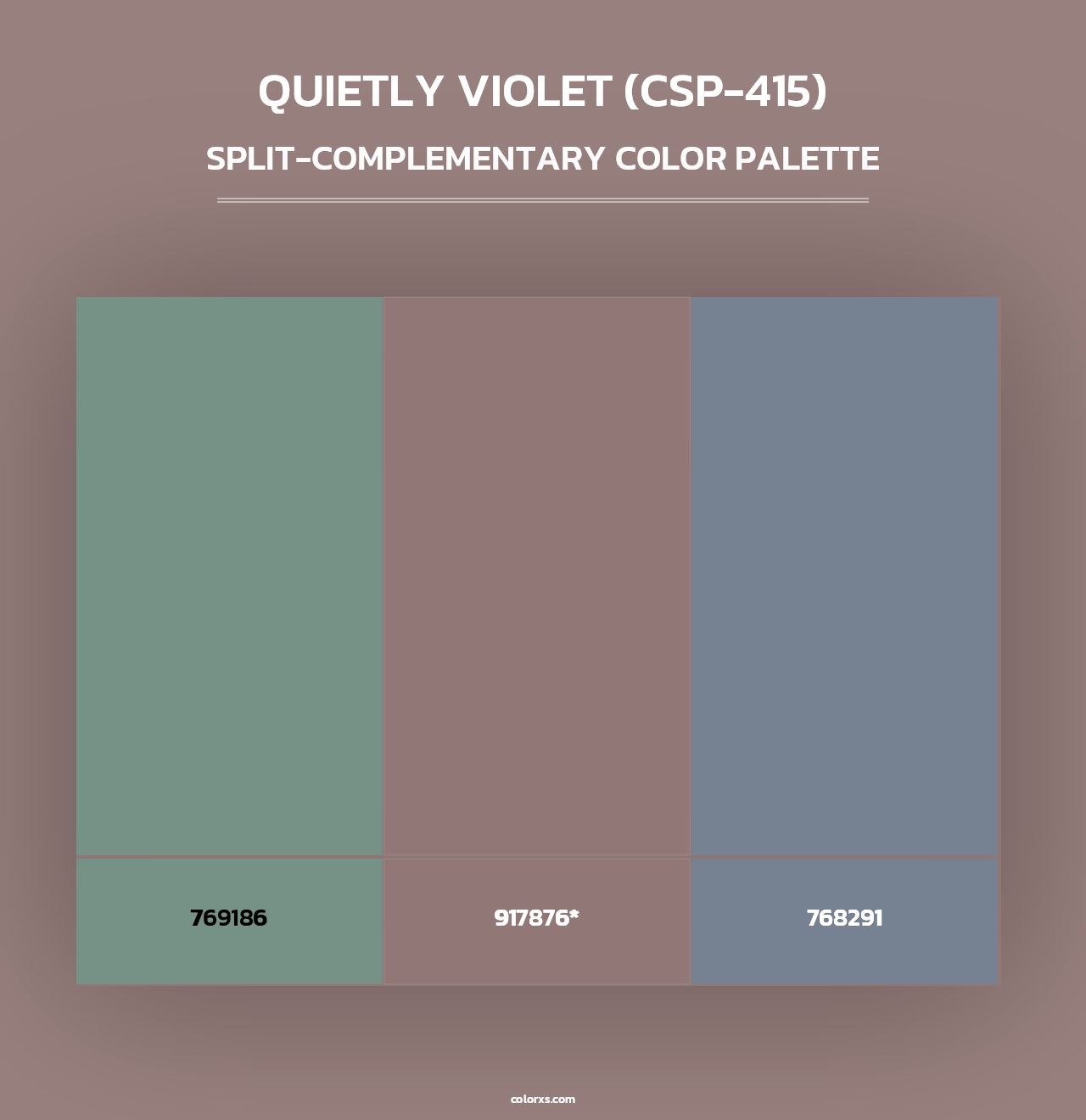 Quietly Violet (CSP-415) - Split-Complementary Color Palette