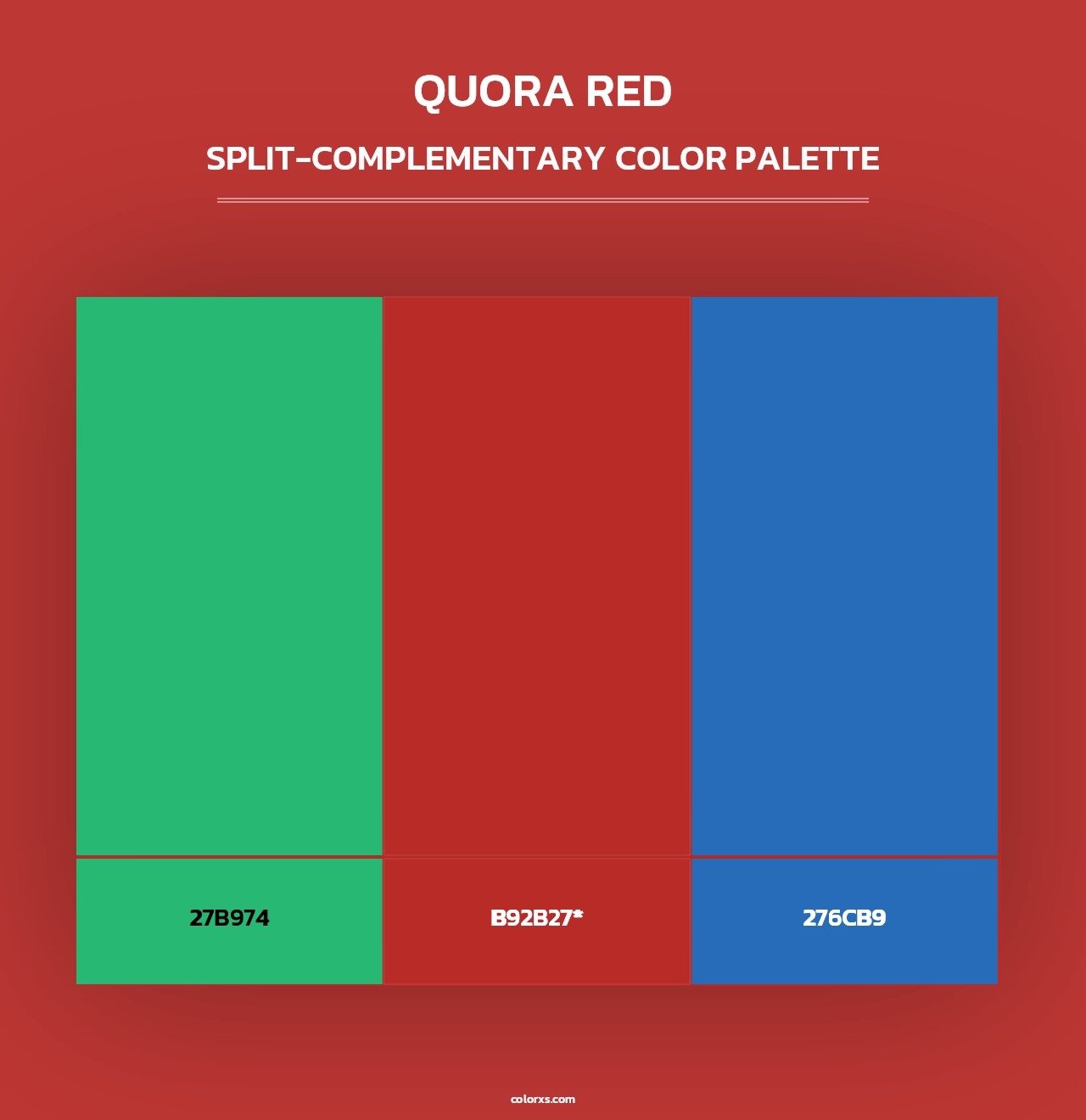 Quora Red - Split-Complementary Color Palette