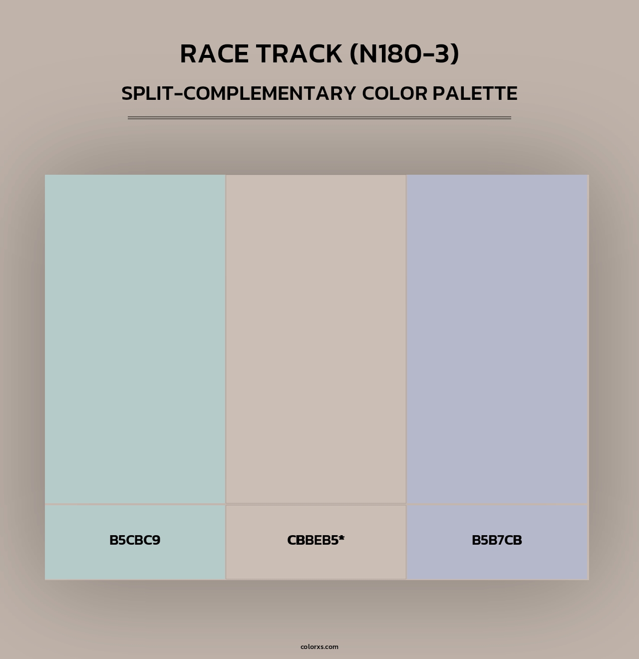 Race Track (N180-3) - Split-Complementary Color Palette