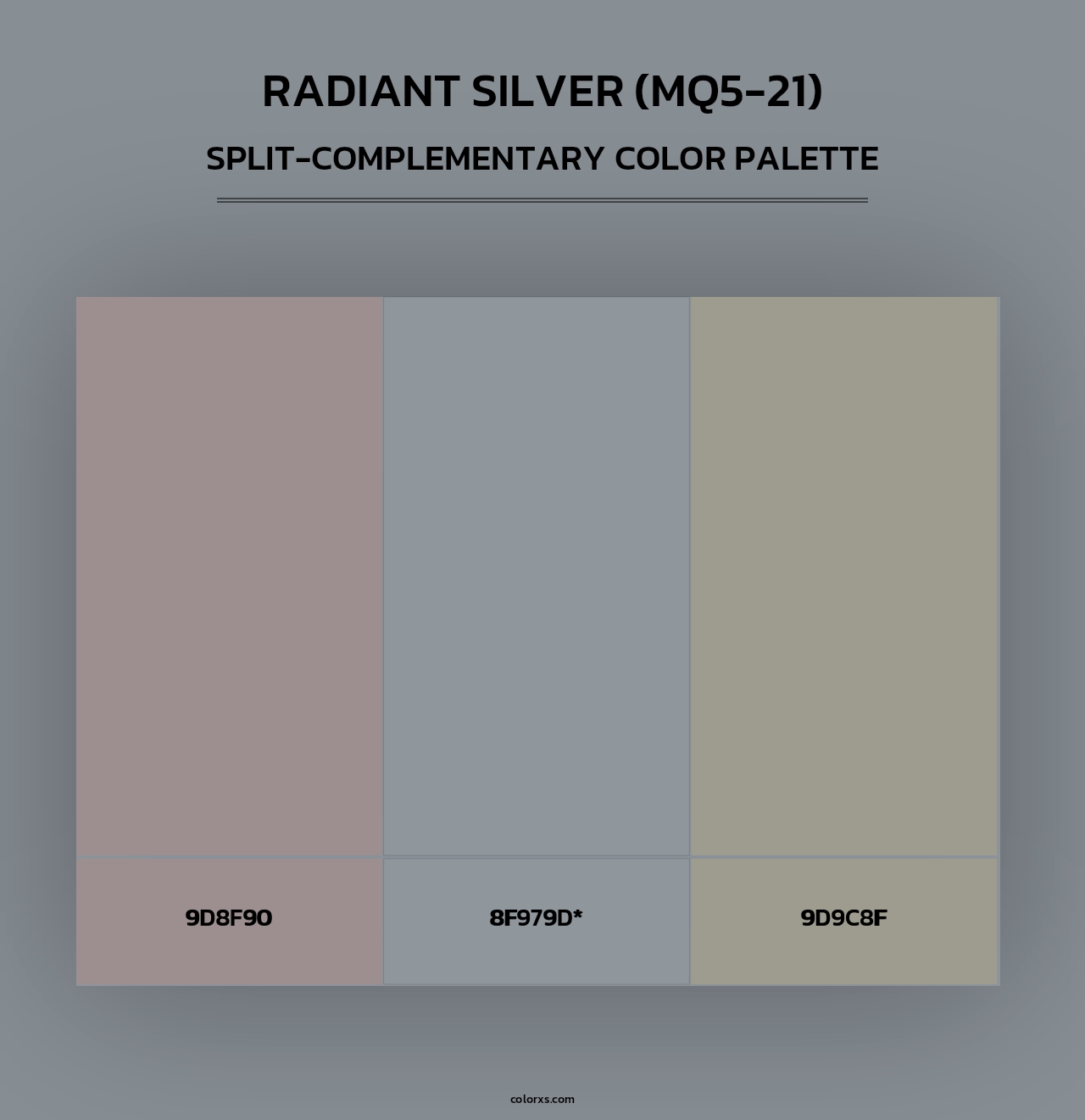 Radiant Silver (MQ5-21) - Split-Complementary Color Palette