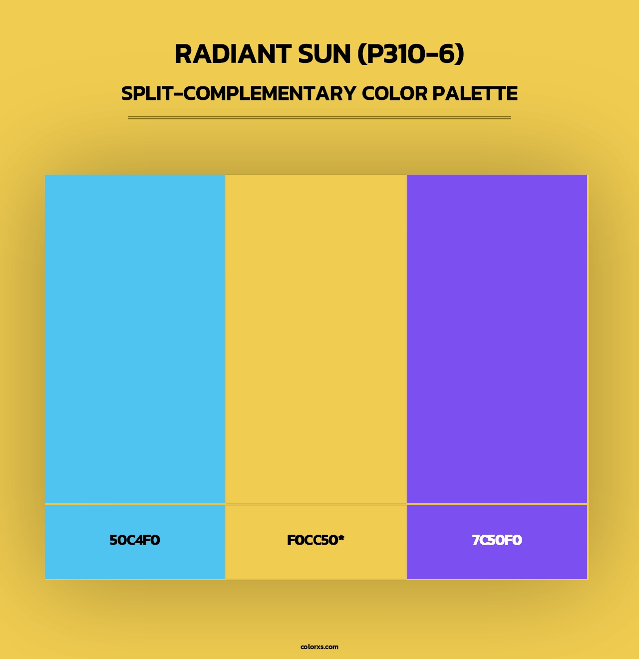 Radiant Sun (P310-6) - Split-Complementary Color Palette
