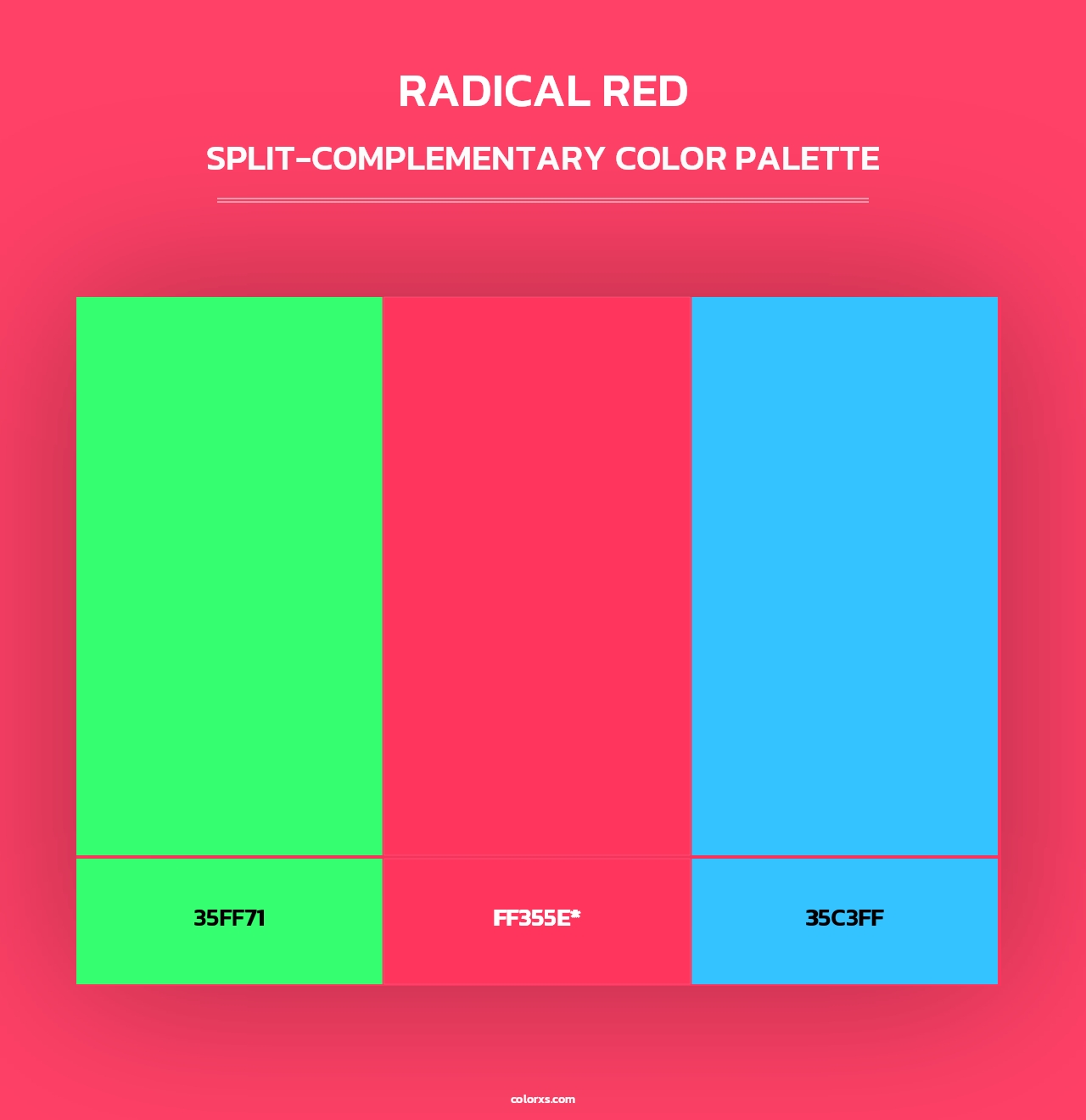 Radical Red - Split-Complementary Color Palette