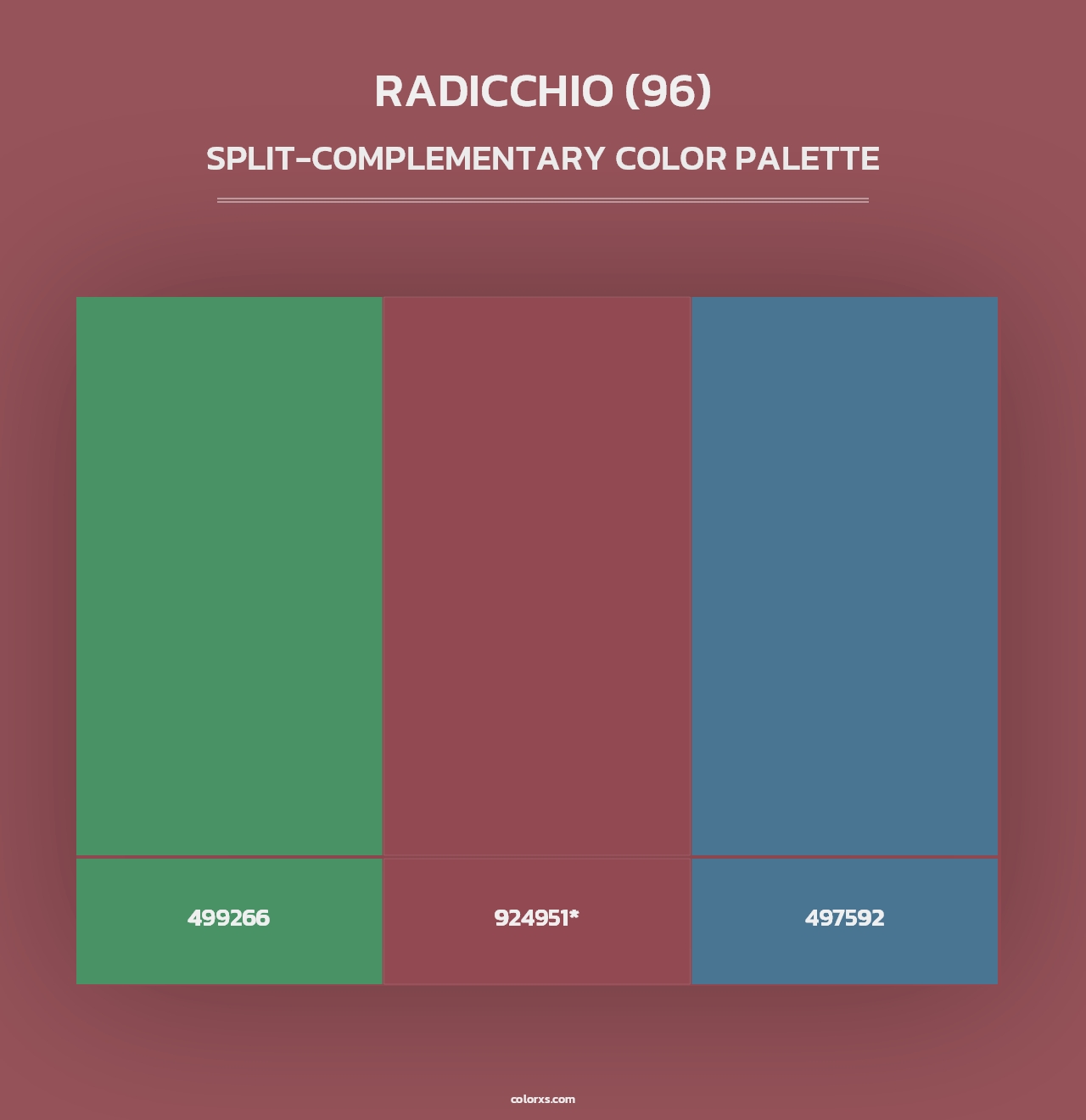 Radicchio (96) - Split-Complementary Color Palette