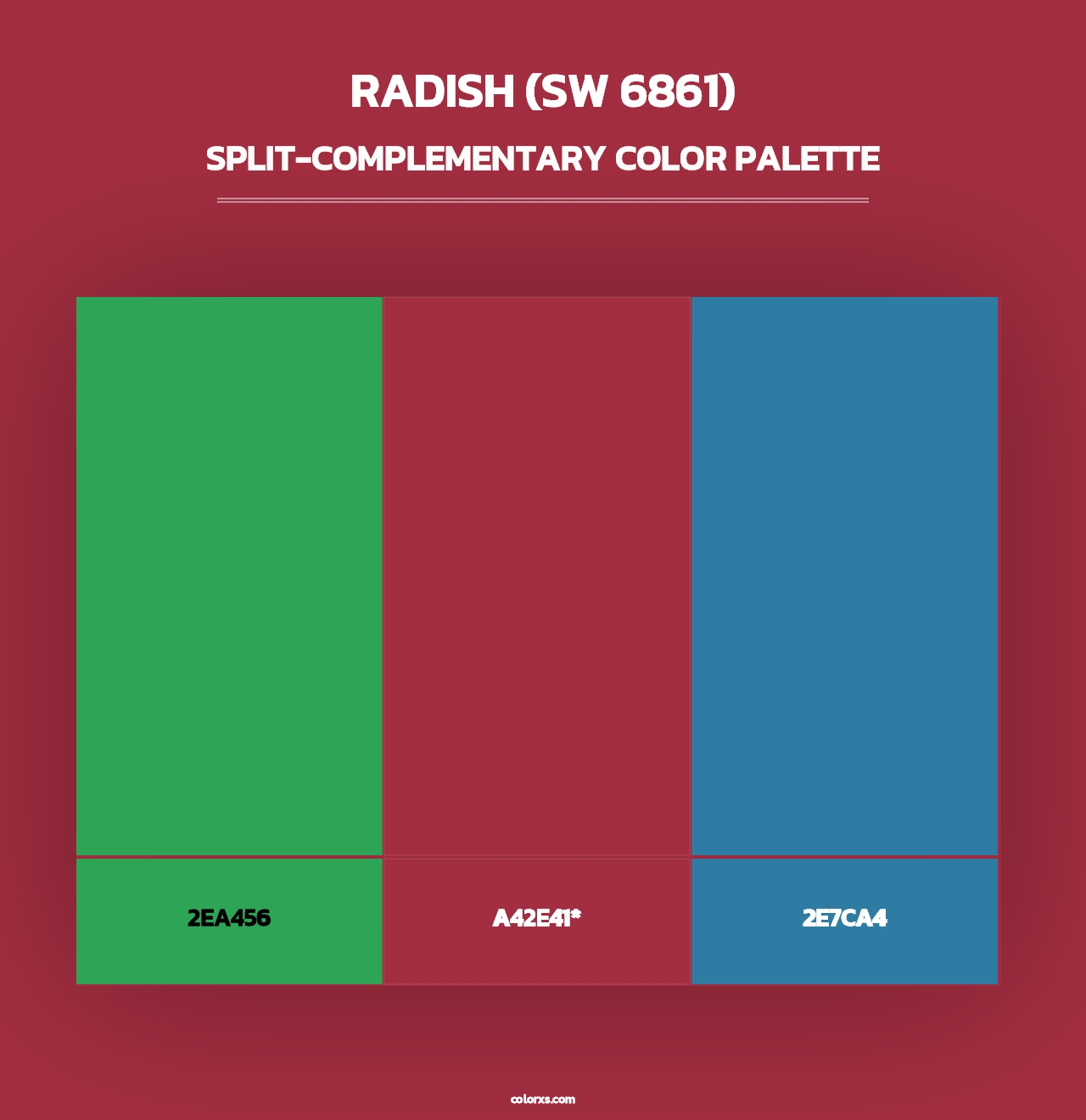 Radish (SW 6861) - Split-Complementary Color Palette