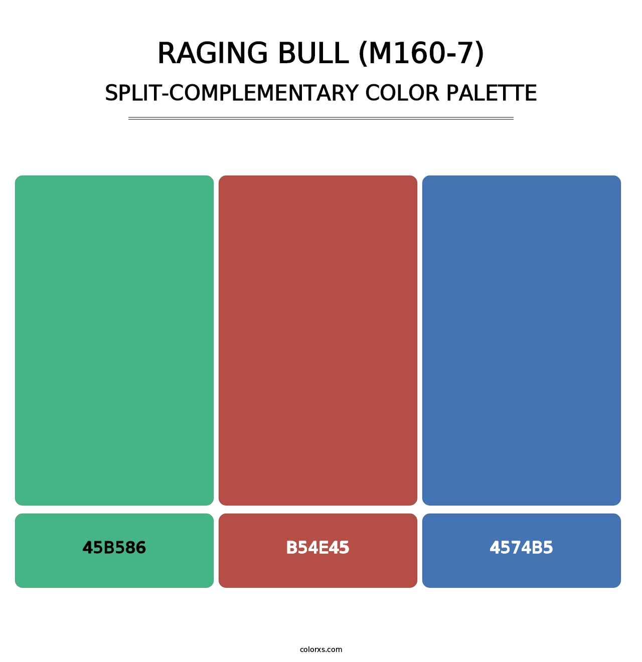 Raging Bull (M160-7) - Split-Complementary Color Palette