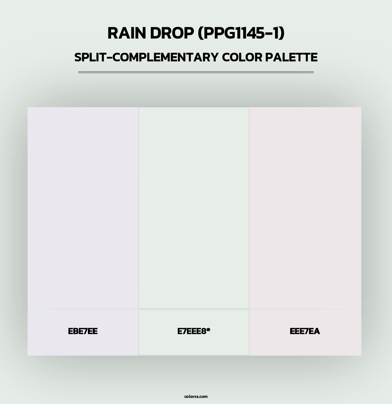 Rain Drop (PPG1145-1) - Split-Complementary Color Palette