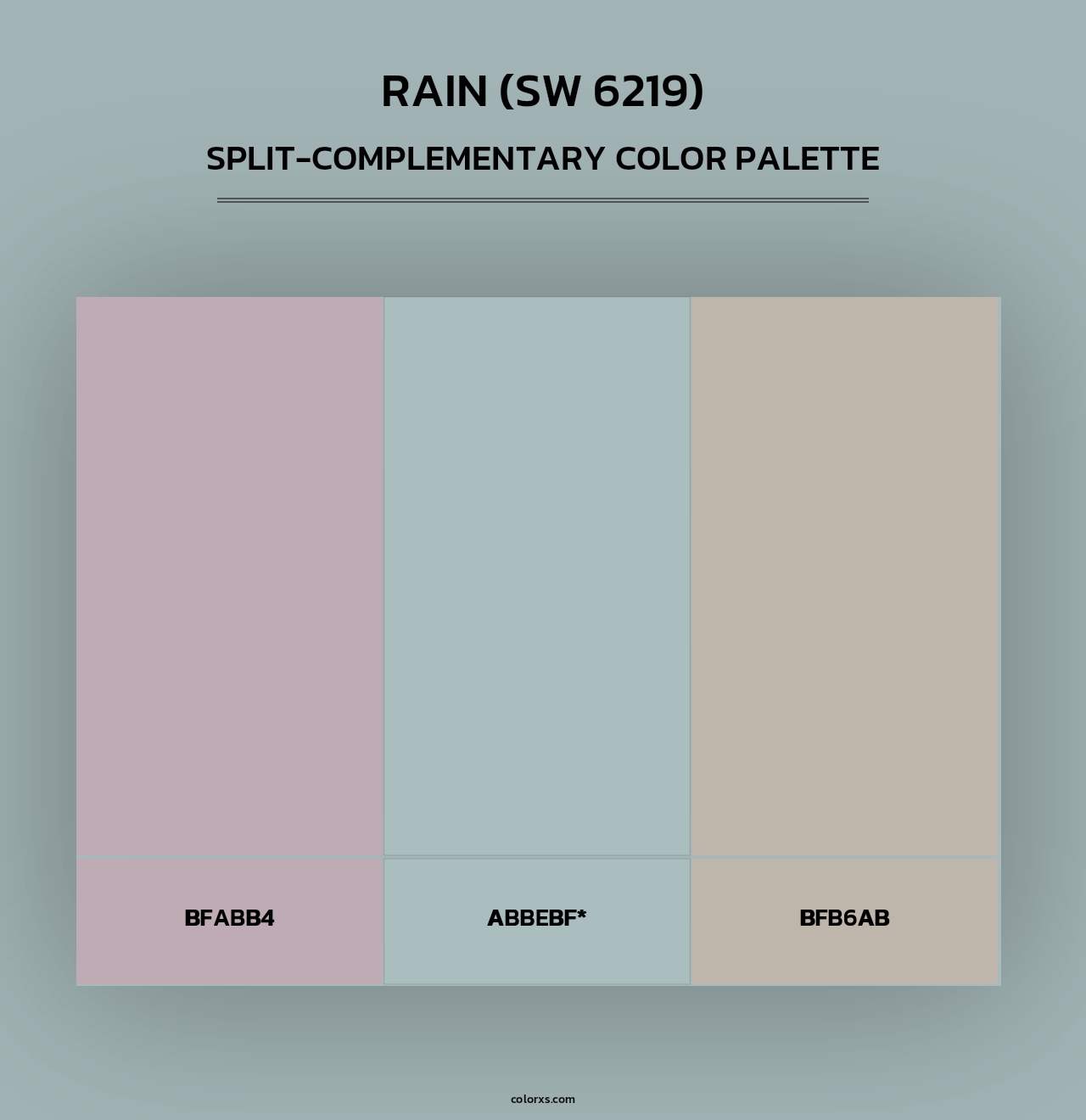 Rain (SW 6219) - Split-Complementary Color Palette