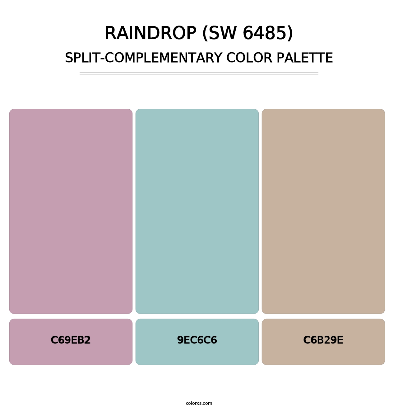 Raindrop (SW 6485) - Split-Complementary Color Palette