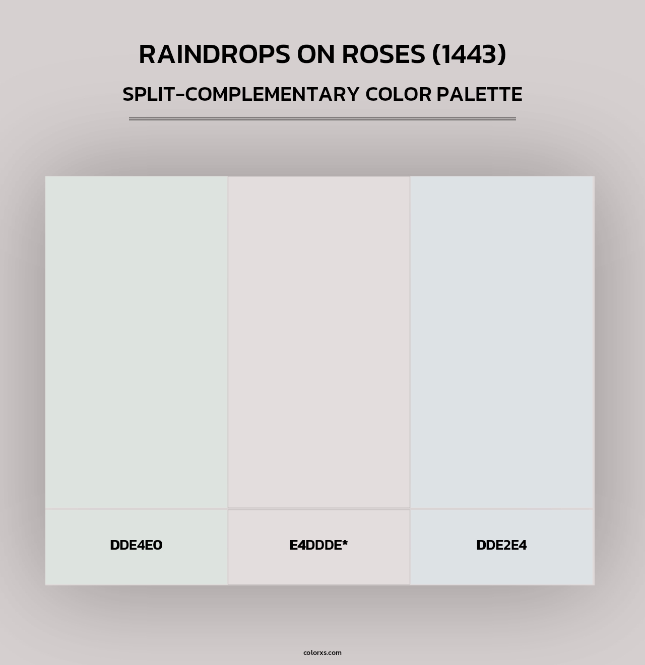Raindrops on Roses (1443) - Split-Complementary Color Palette
