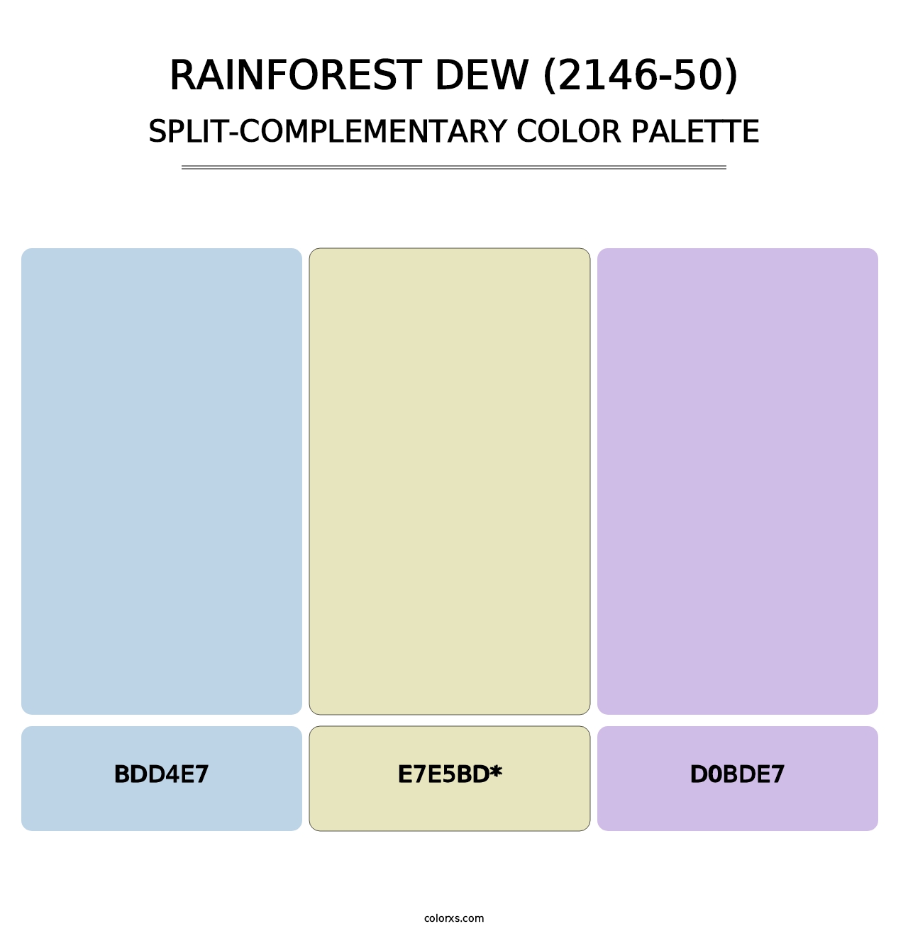 Rainforest Dew (2146-50) - Split-Complementary Color Palette