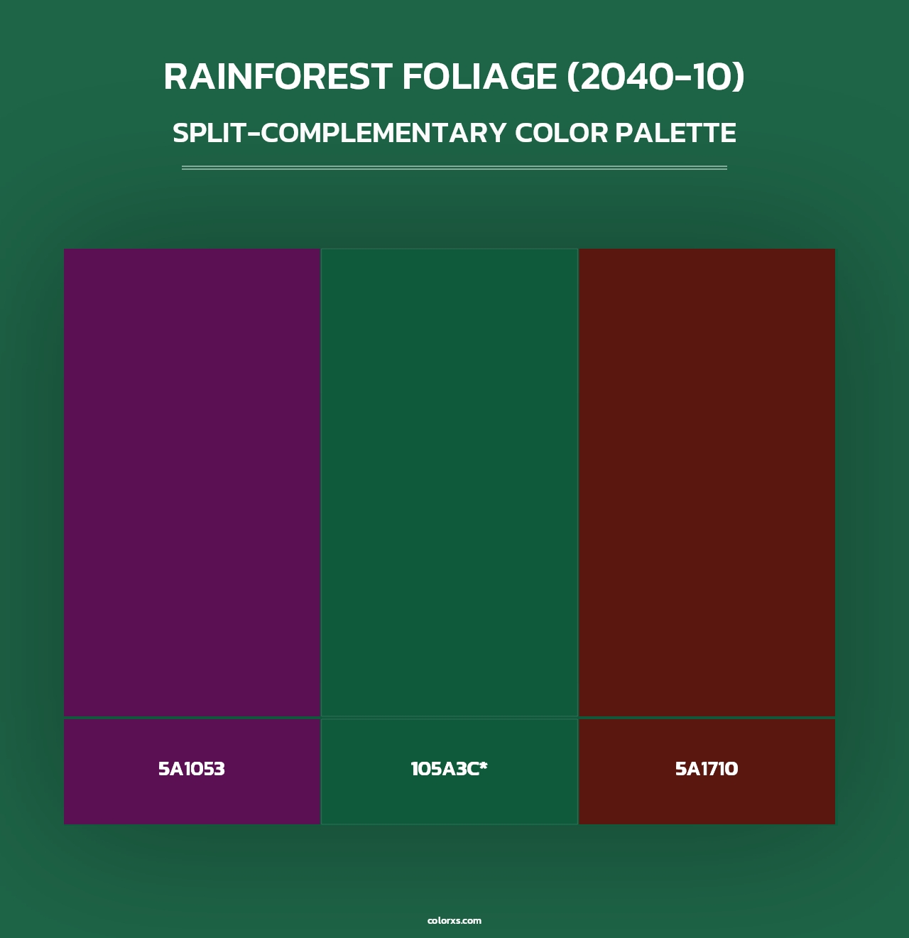 Rainforest Foliage (2040-10) - Split-Complementary Color Palette