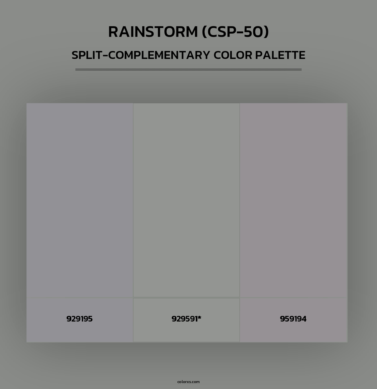 Rainstorm (CSP-50) - Split-Complementary Color Palette