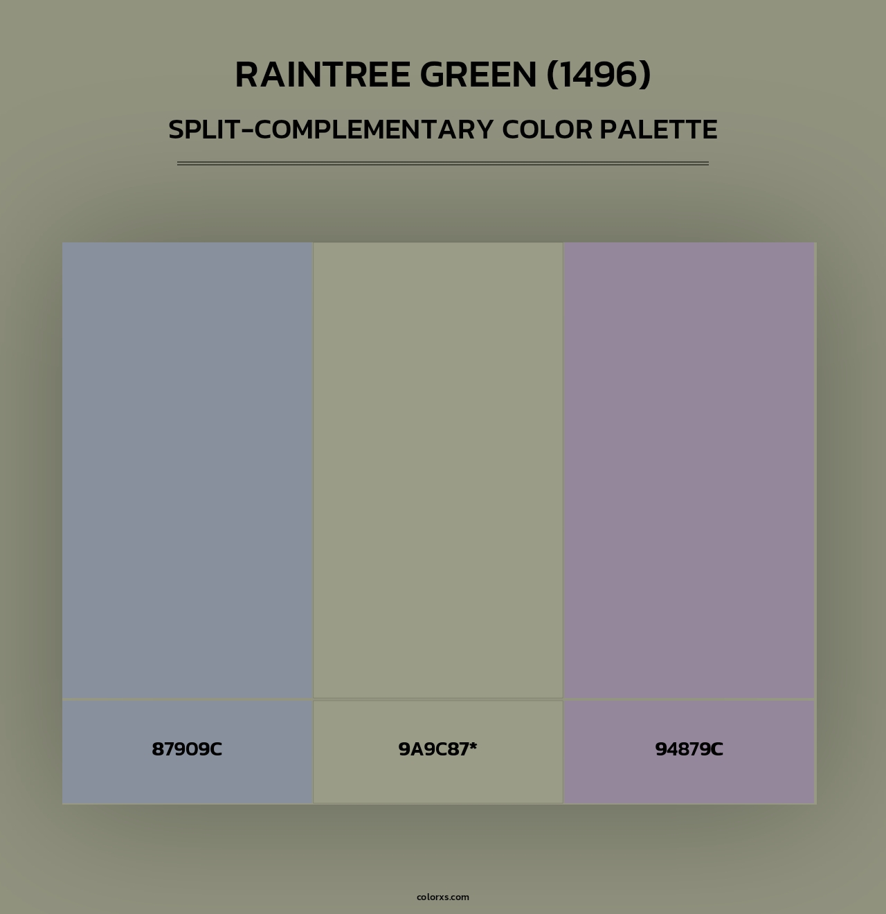 Raintree Green (1496) - Split-Complementary Color Palette
