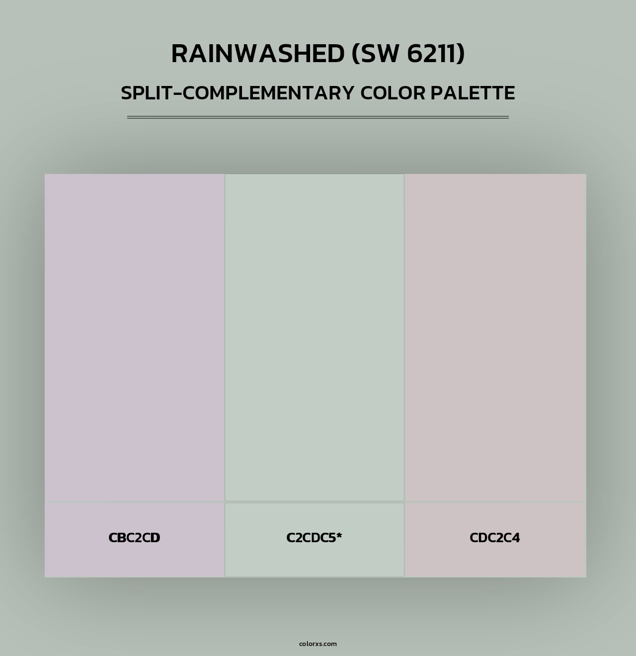 Rainwashed (SW 6211) - Split-Complementary Color Palette