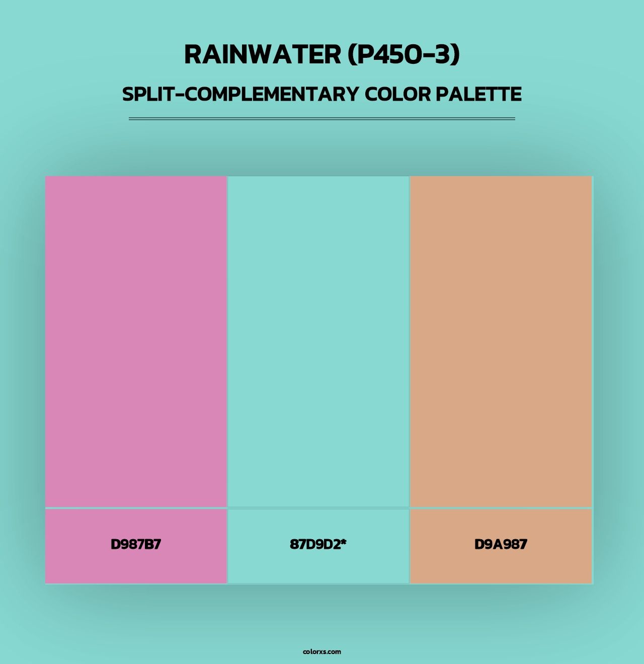 Rainwater (P450-3) - Split-Complementary Color Palette