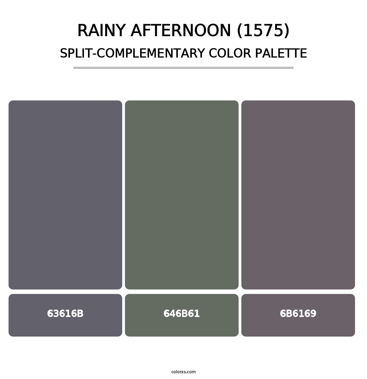 Rainy Afternoon (1575) - Split-Complementary Color Palette