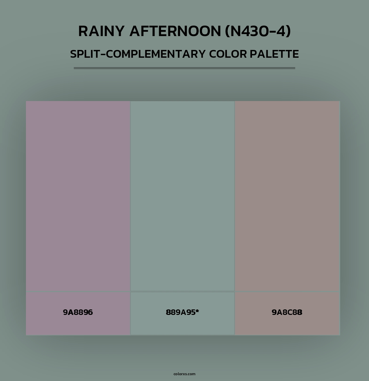 Rainy Afternoon (N430-4) - Split-Complementary Color Palette
