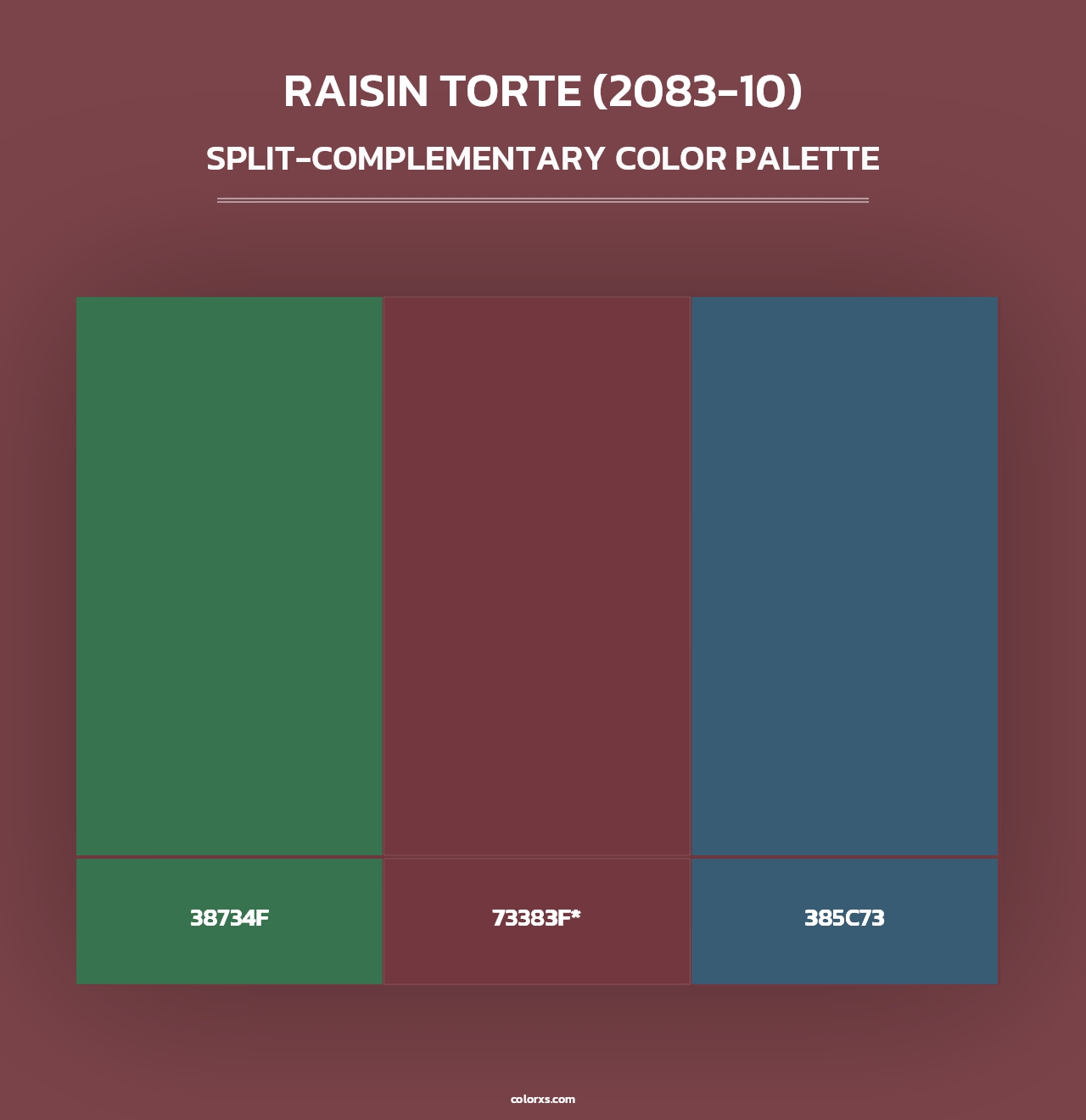 Raisin Torte (2083-10) - Split-Complementary Color Palette