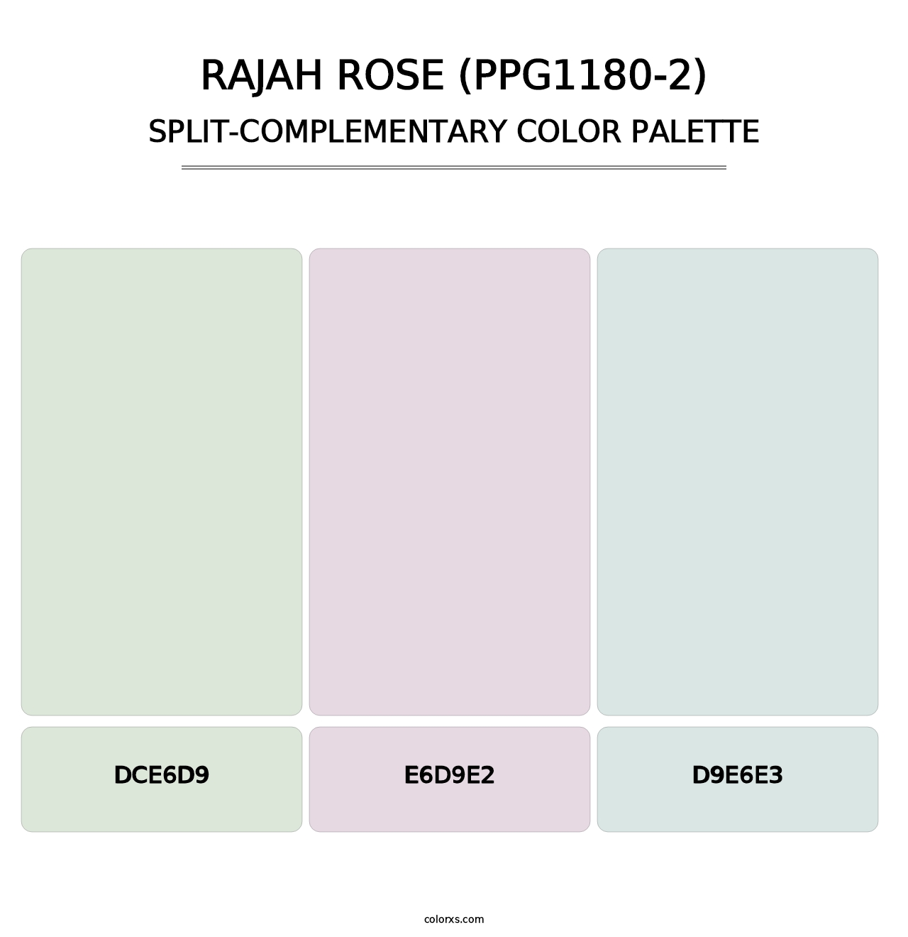 Rajah Rose (PPG1180-2) - Split-Complementary Color Palette