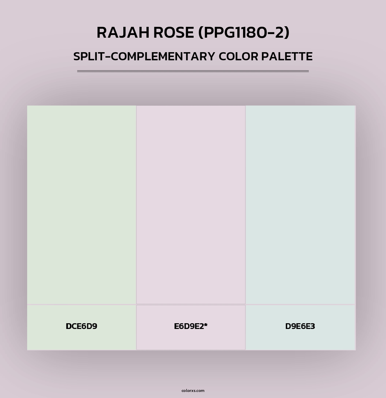 Rajah Rose (PPG1180-2) - Split-Complementary Color Palette