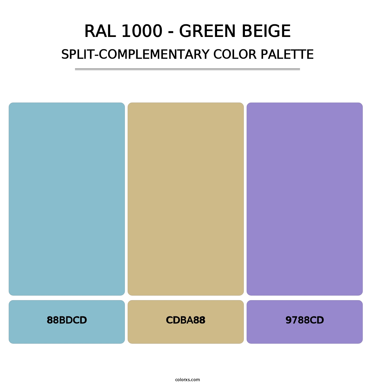 RAL 1000 - Green Beige - Split-Complementary Color Palette