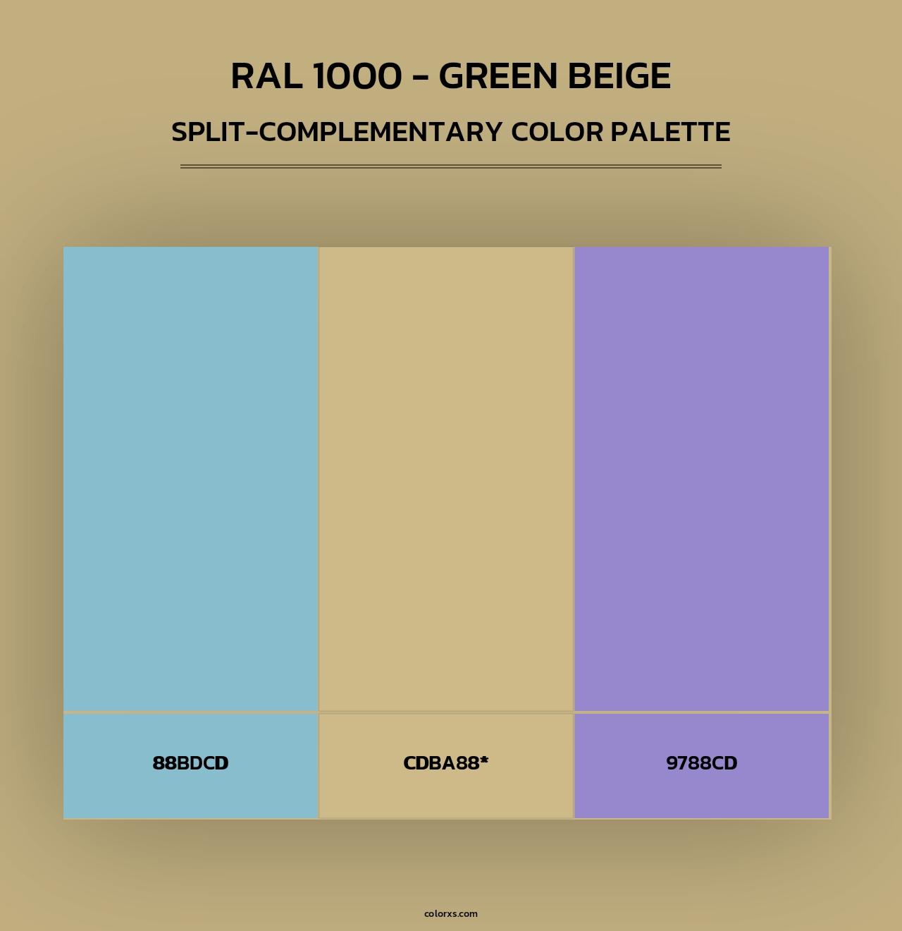 RAL 1000 - Green Beige - Split-Complementary Color Palette