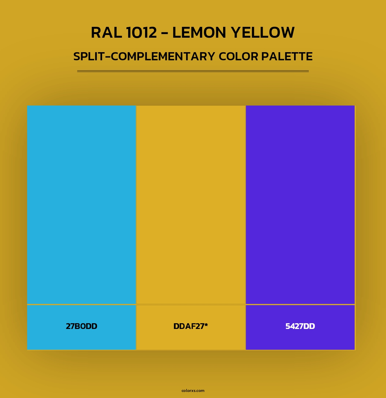RAL 1012 - Lemon Yellow - Split-Complementary Color Palette