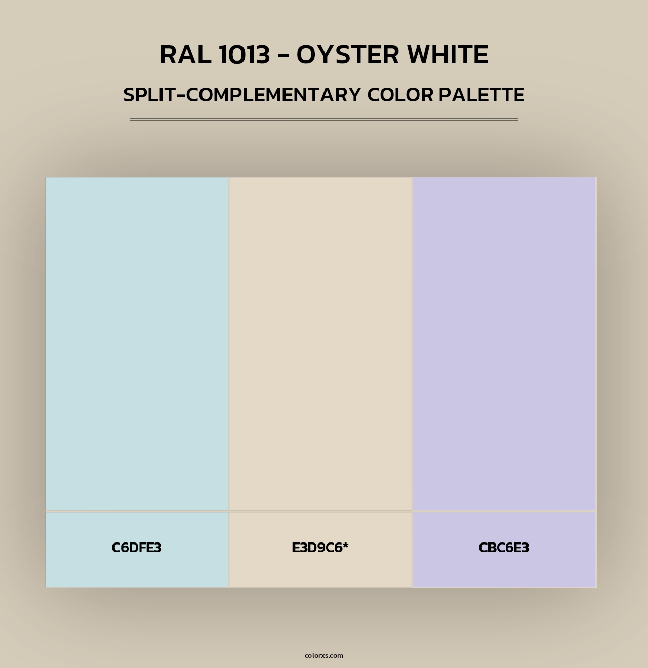 RAL 1013 - Oyster White - Split-Complementary Color Palette