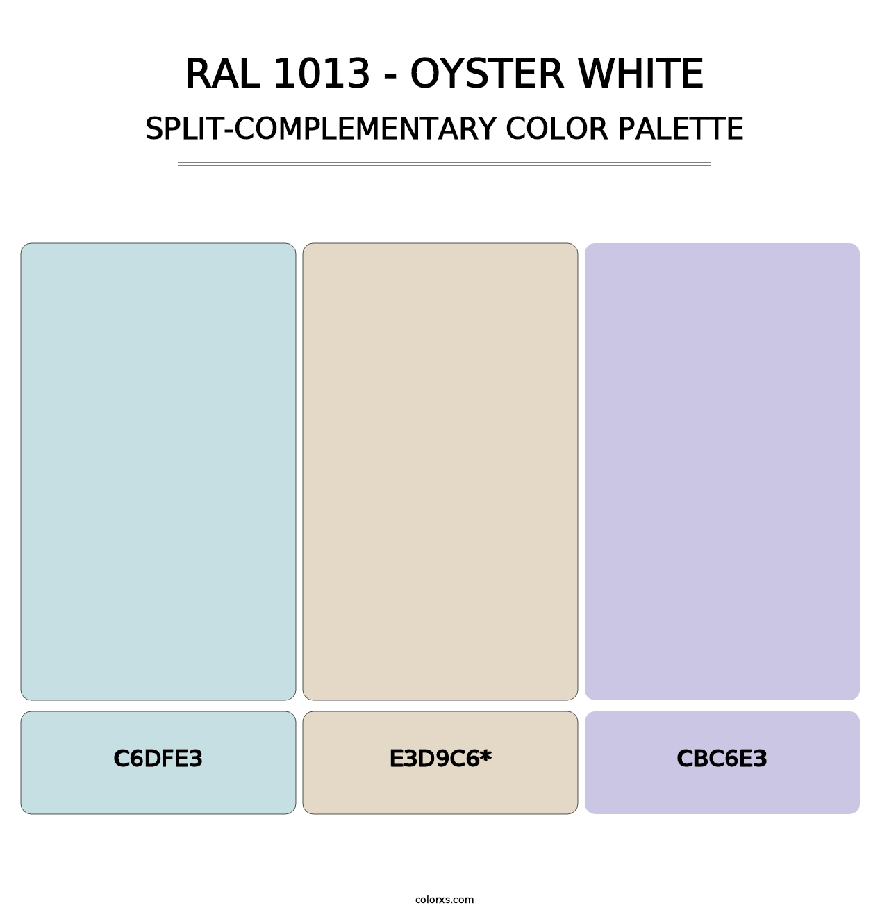 RAL 1013 - Oyster White - Split-Complementary Color Palette