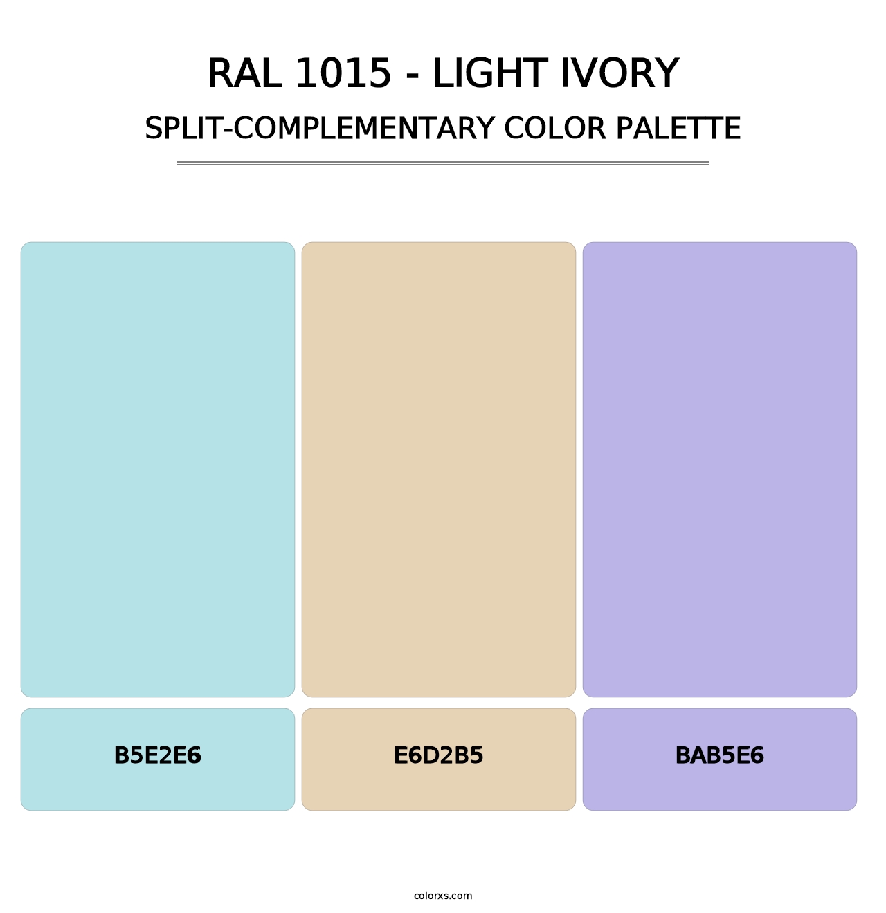RAL 1015 - Light Ivory - Split-Complementary Color Palette