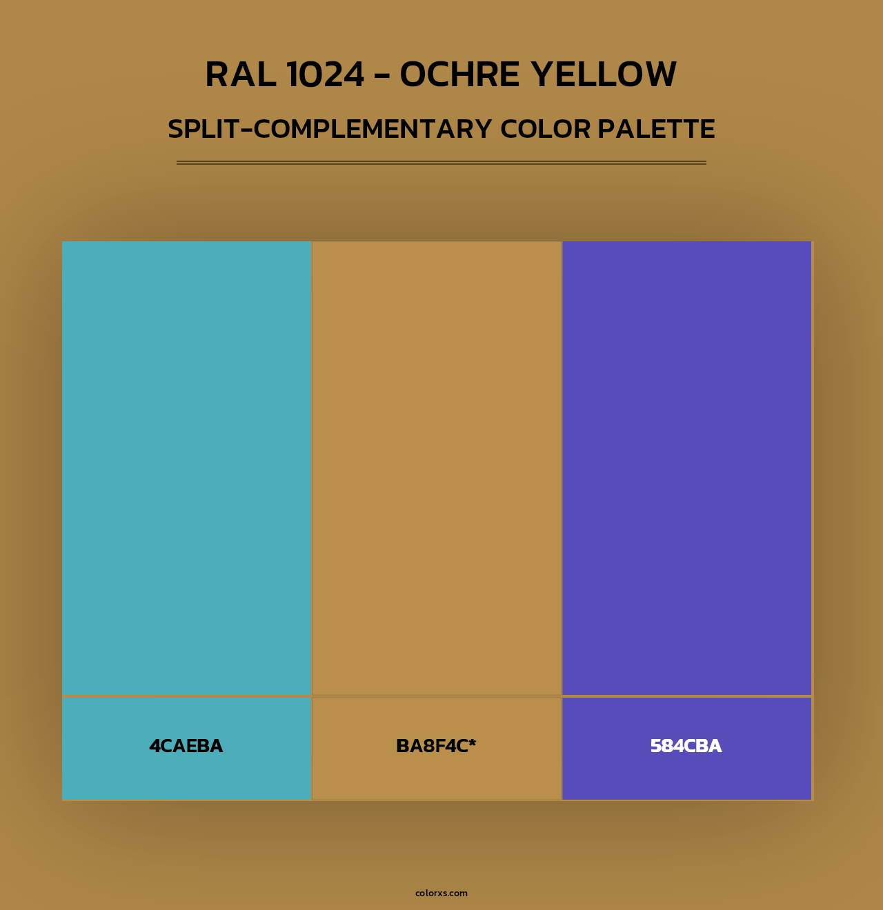 RAL 1024 - Ochre Yellow - Split-Complementary Color Palette