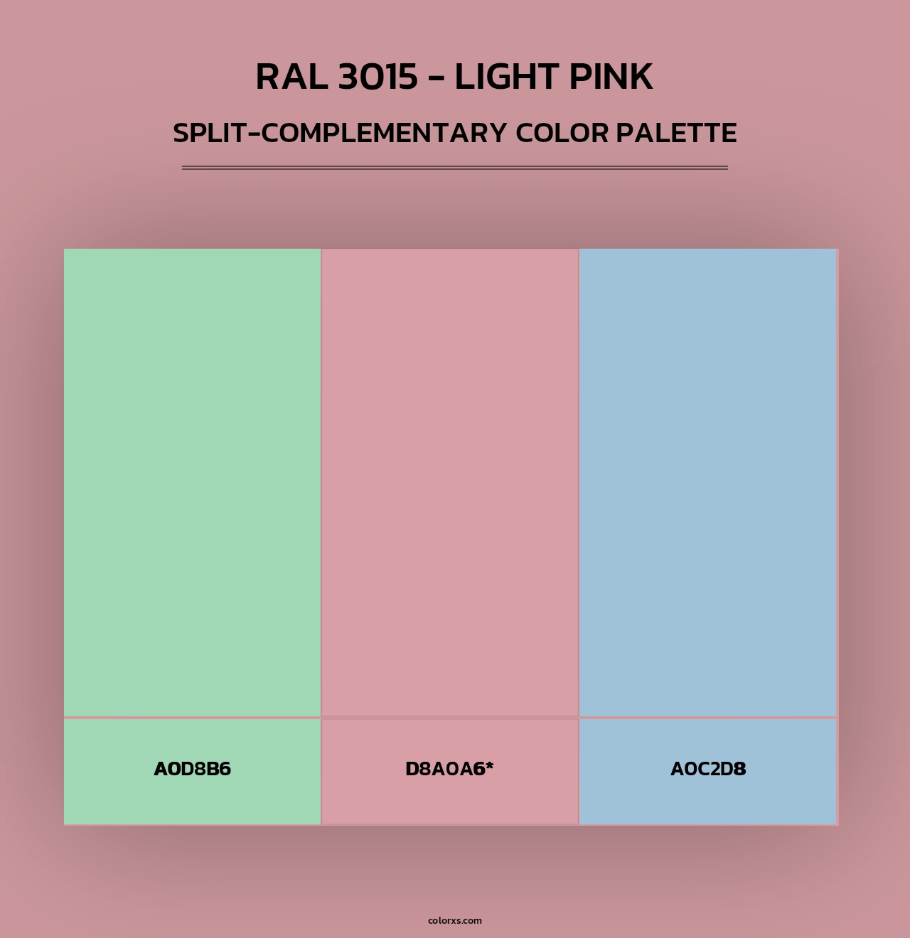 RAL 3015 - Light Pink - Split-Complementary Color Palette