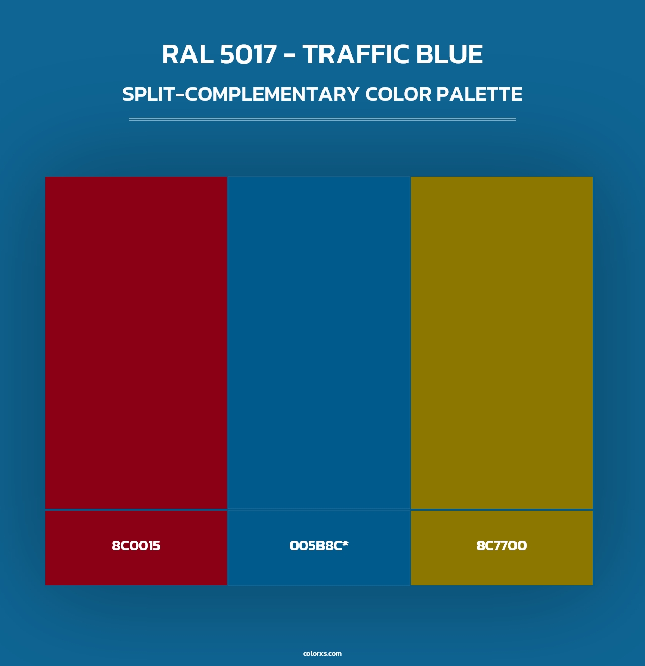 RAL 5017 - Traffic Blue - Split-Complementary Color Palette