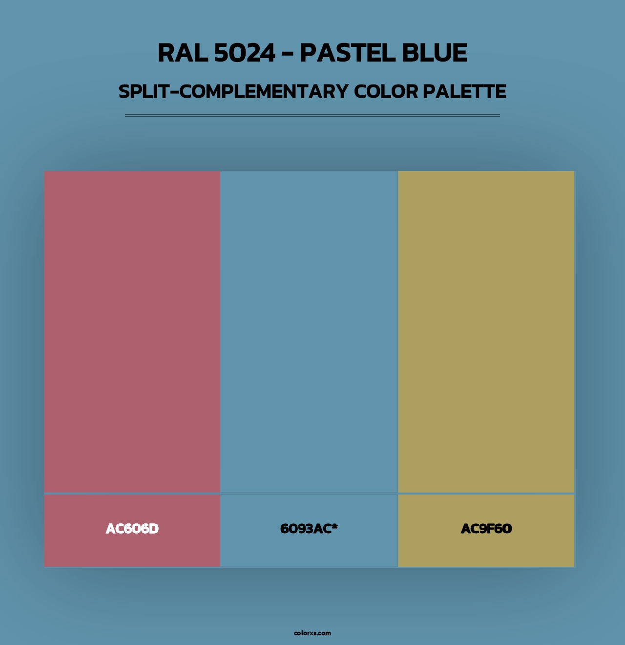 RAL 5024 - Pastel Blue - Split-Complementary Color Palette
