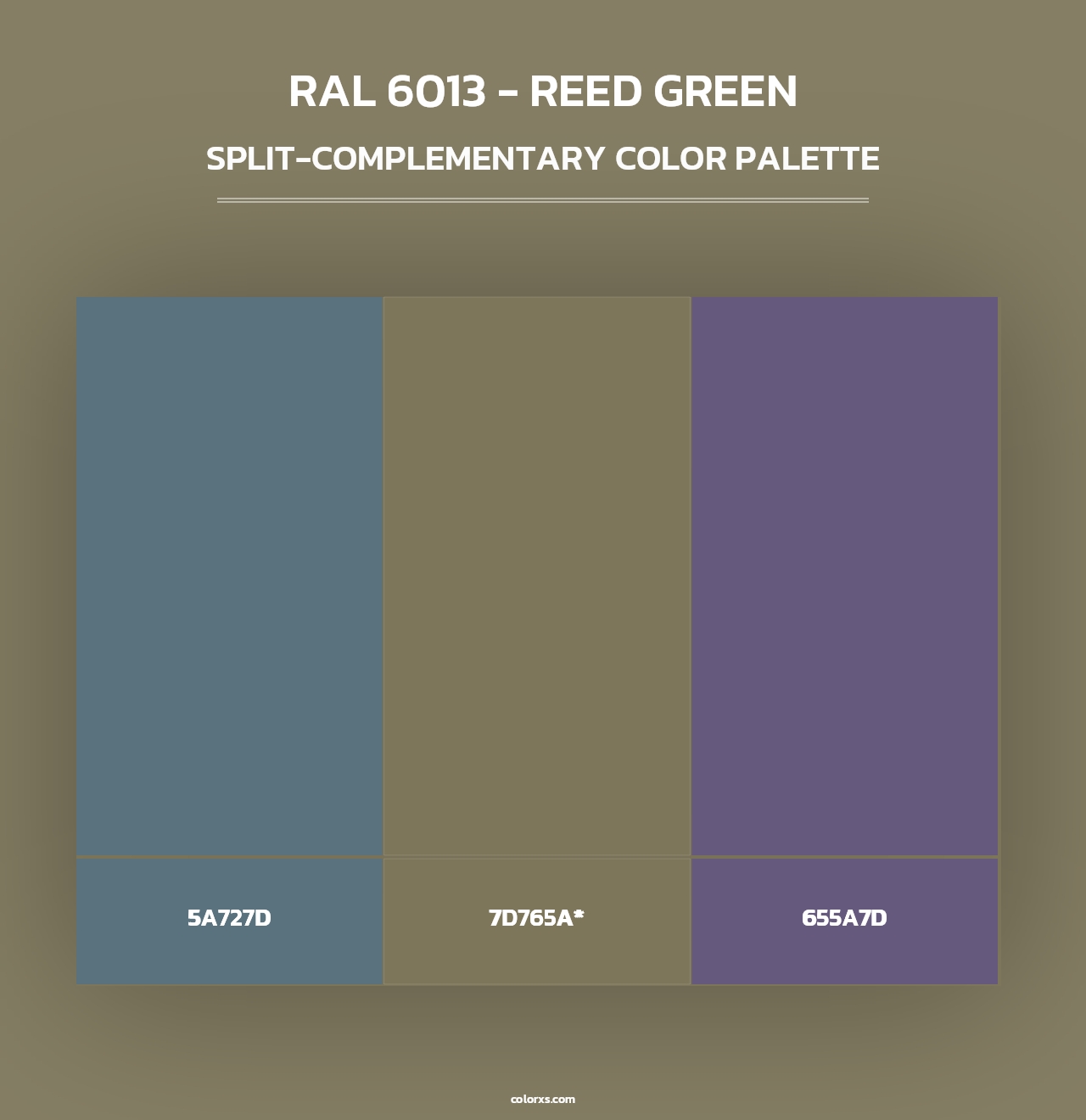 RAL 6013 - Reed Green - Split-Complementary Color Palette