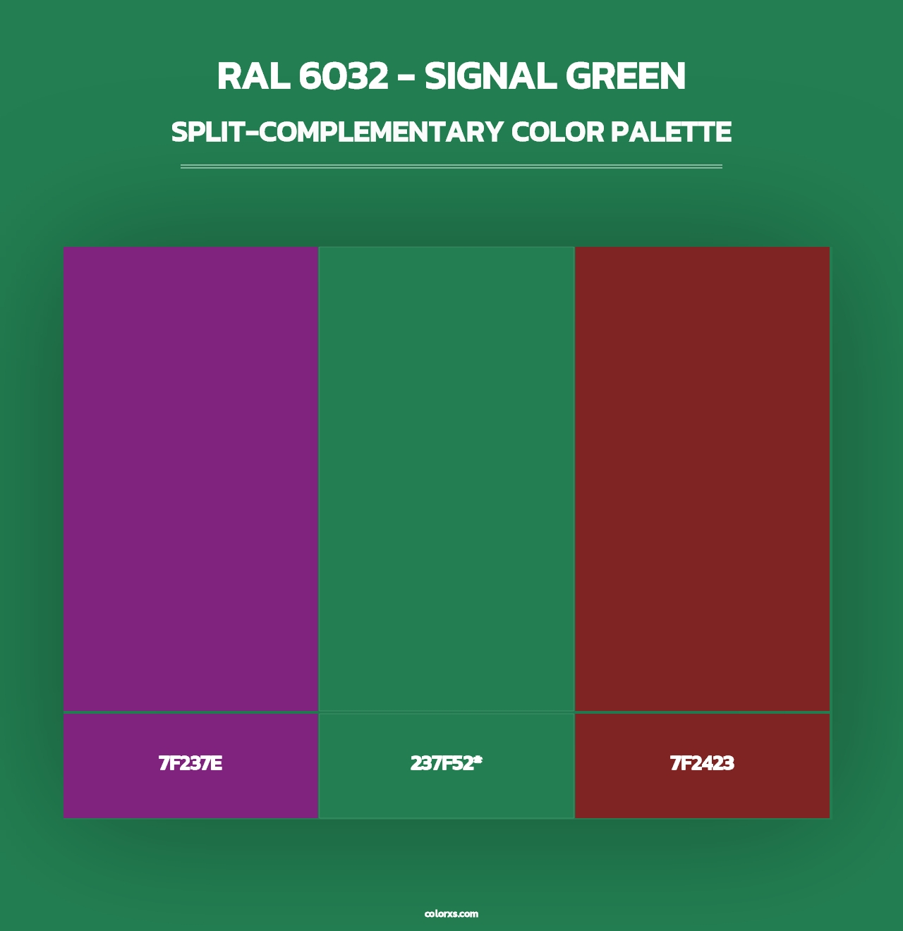 RAL 6032 - Signal Green - Split-Complementary Color Palette