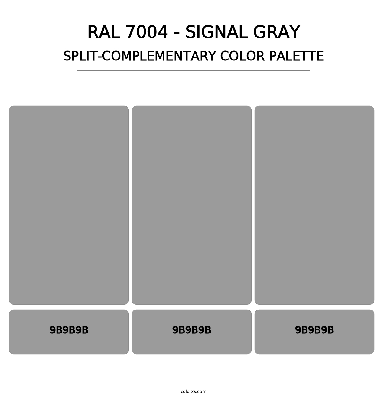 RAL 7004 - Signal Gray - Split-Complementary Color Palette