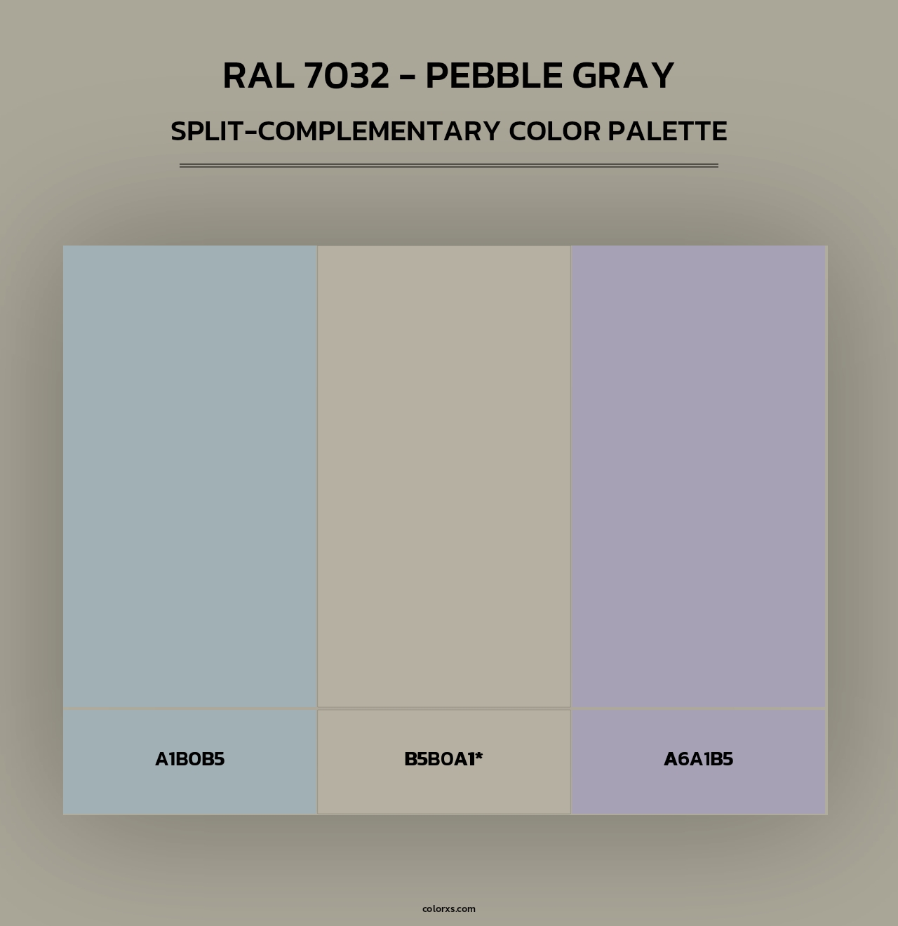 RAL 7032 - Pebble Gray - Split-Complementary Color Palette