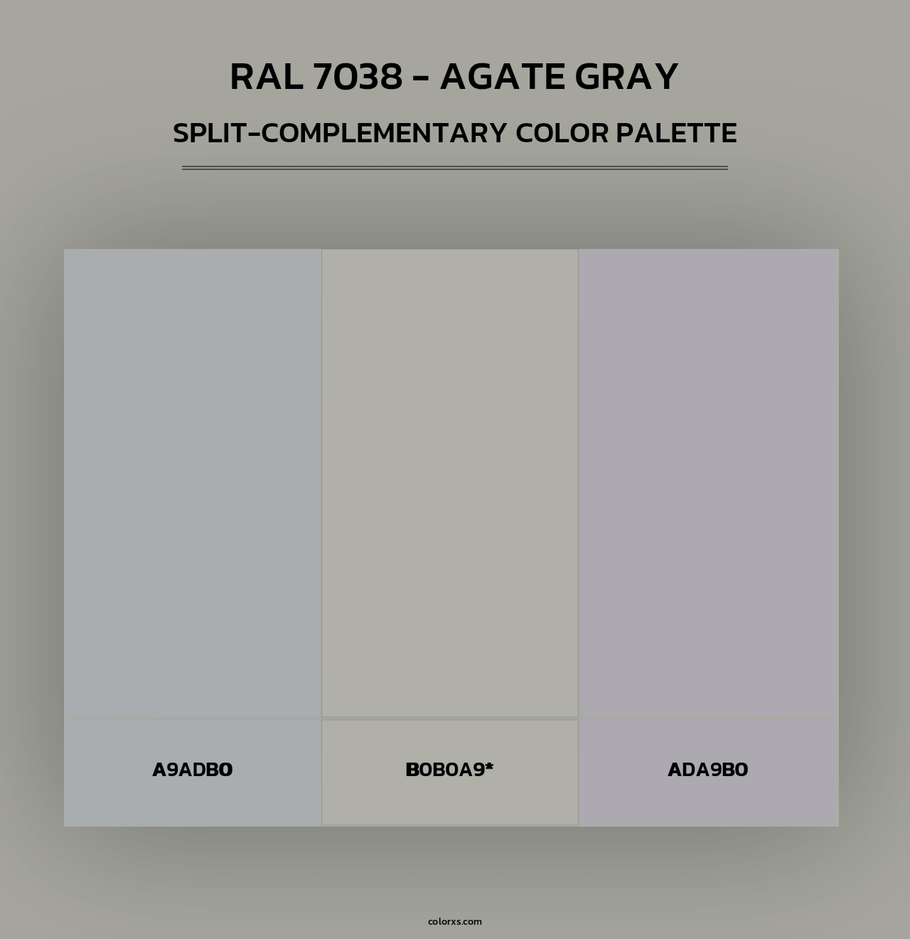 RAL 7038 - Agate Gray - Split-Complementary Color Palette