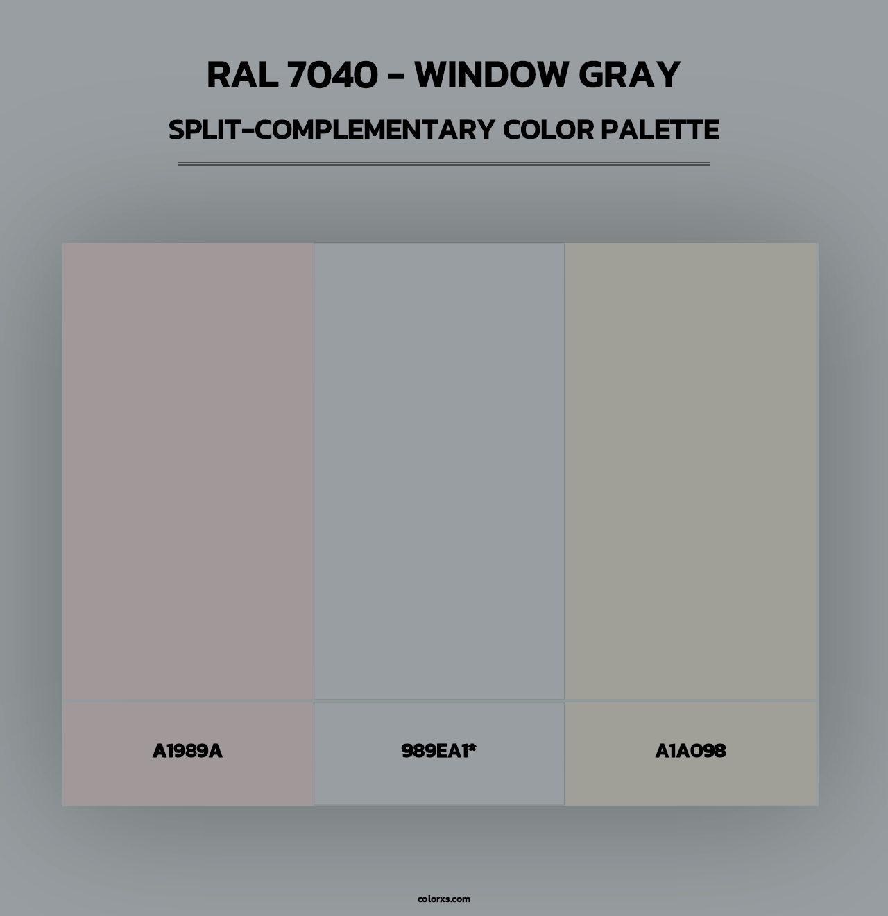 RAL 7040 - Window Gray - Split-Complementary Color Palette