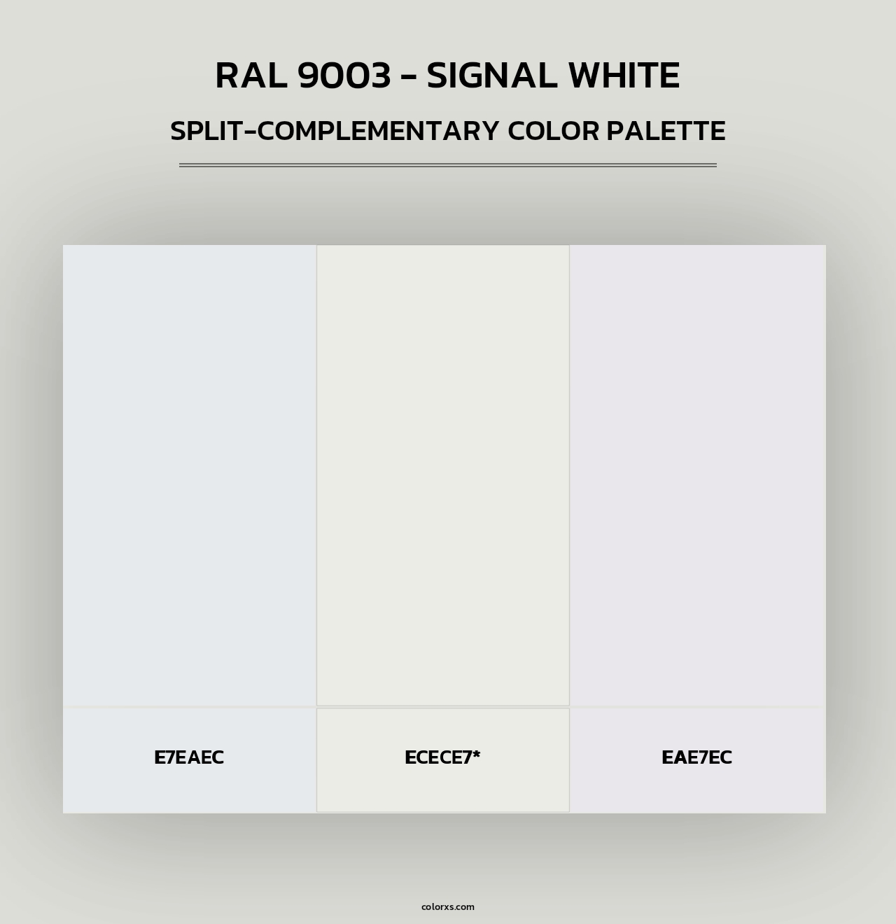RAL 9003 - Signal White - Split-Complementary Color Palette