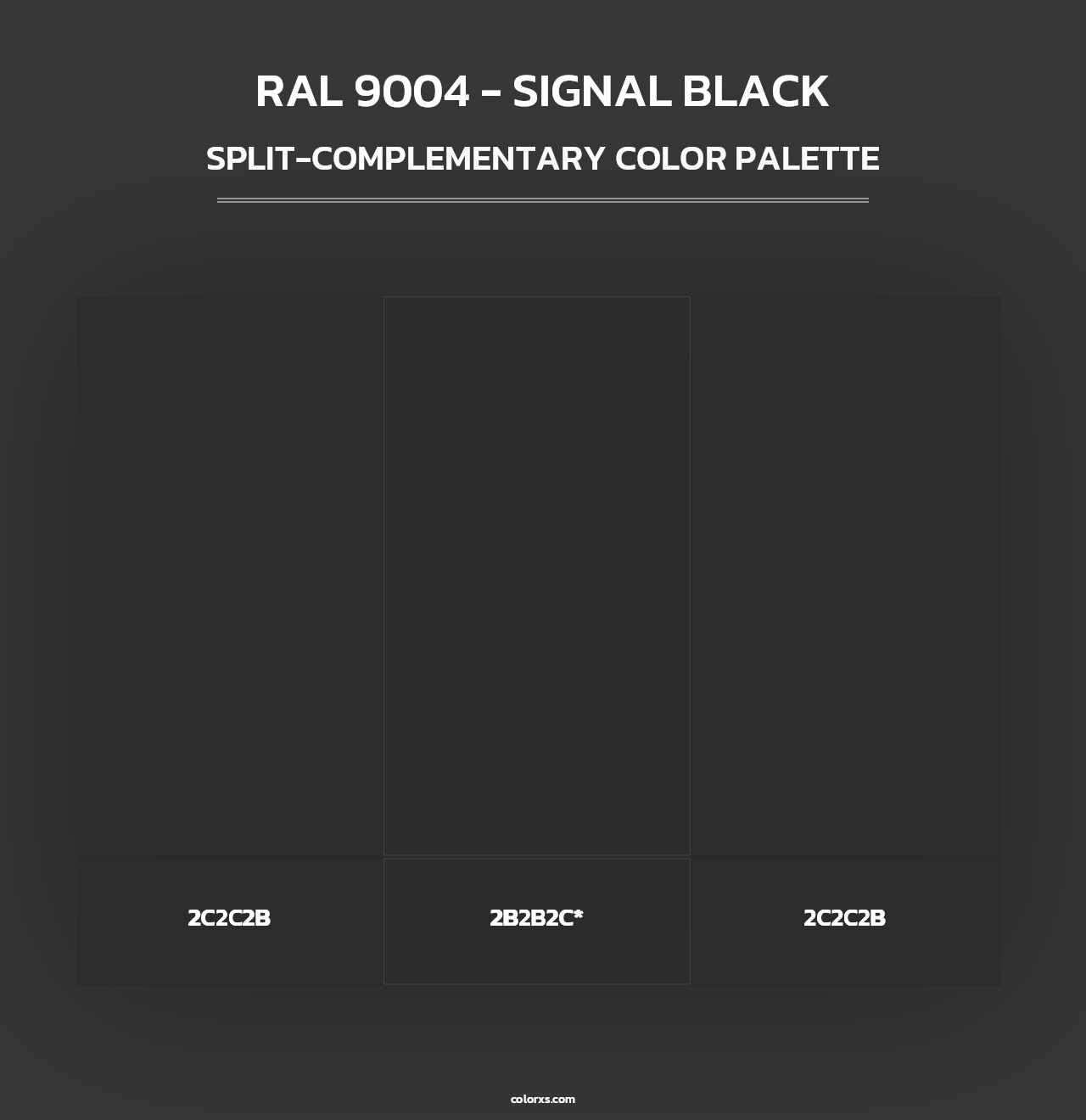 RAL 9004 - Signal Black - Split-Complementary Color Palette